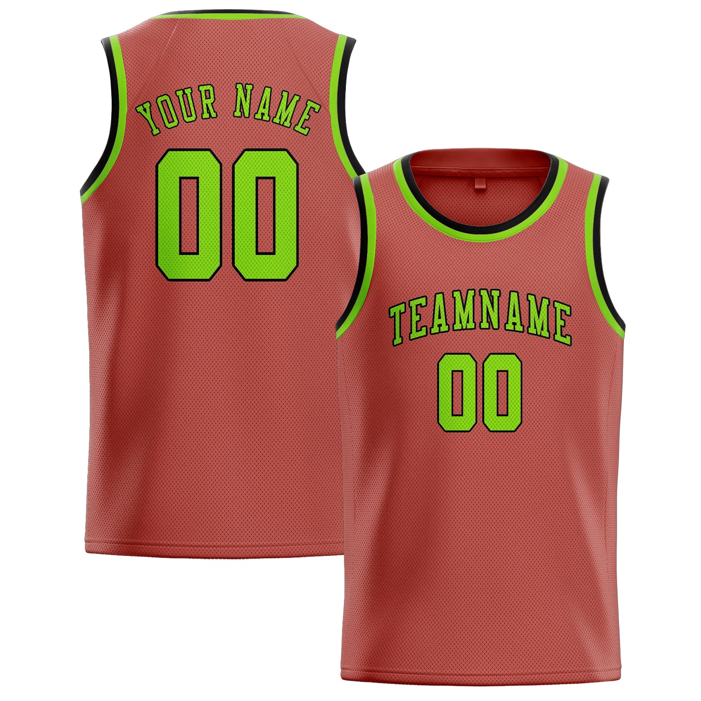 Custom Copper Rose Emerald Green Basketball Jersey