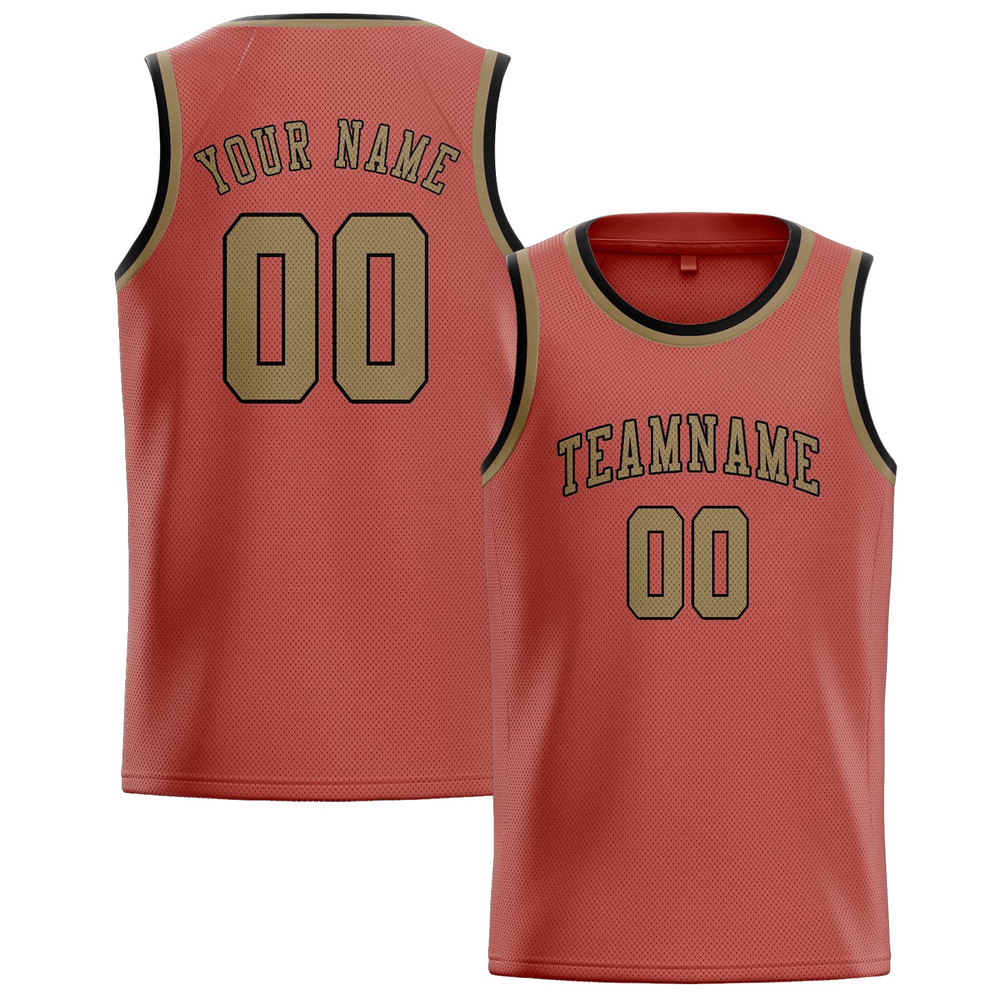 Custom Copper Rose Light Khaki Basketball Jersey