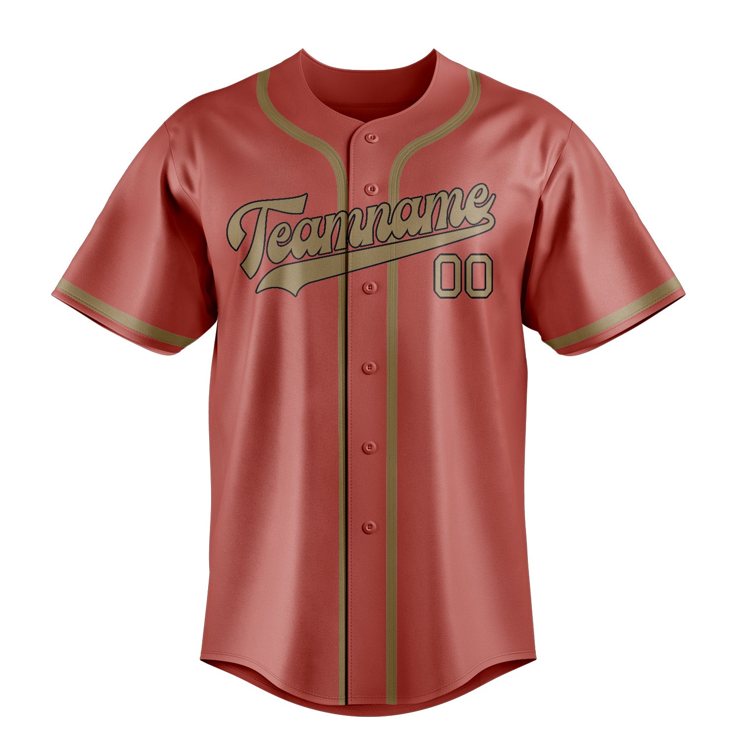Custom Copper Rose Light Khaki Baseball Jersey