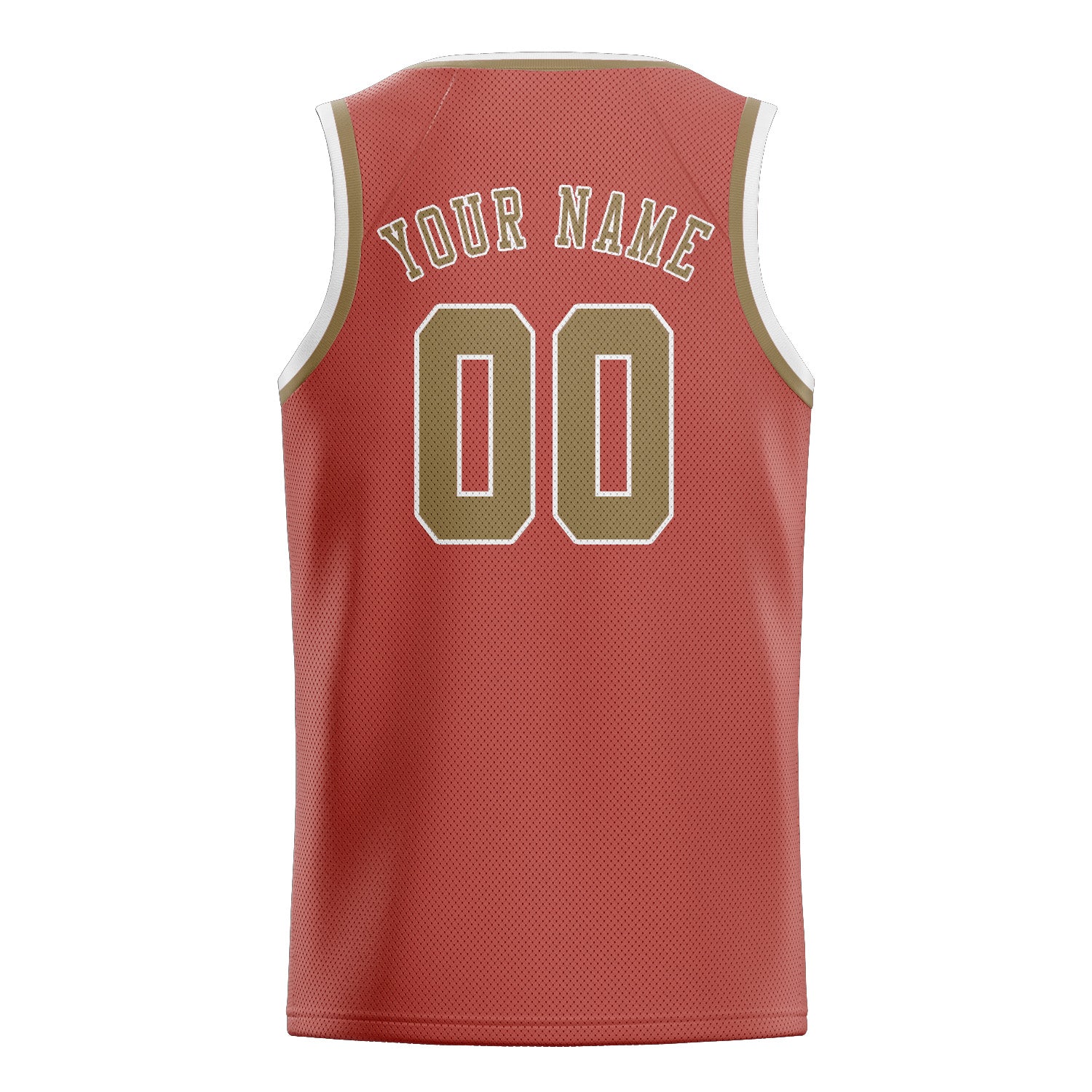 Custom Copper Rose Light Khaki Basketball Jersey