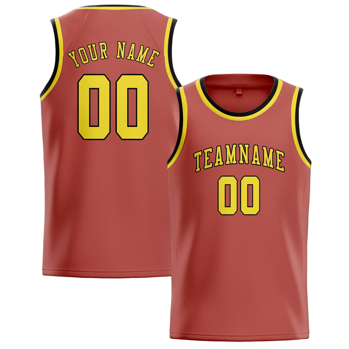 Custom Copper Rose Light Yellow Basketball Jersey