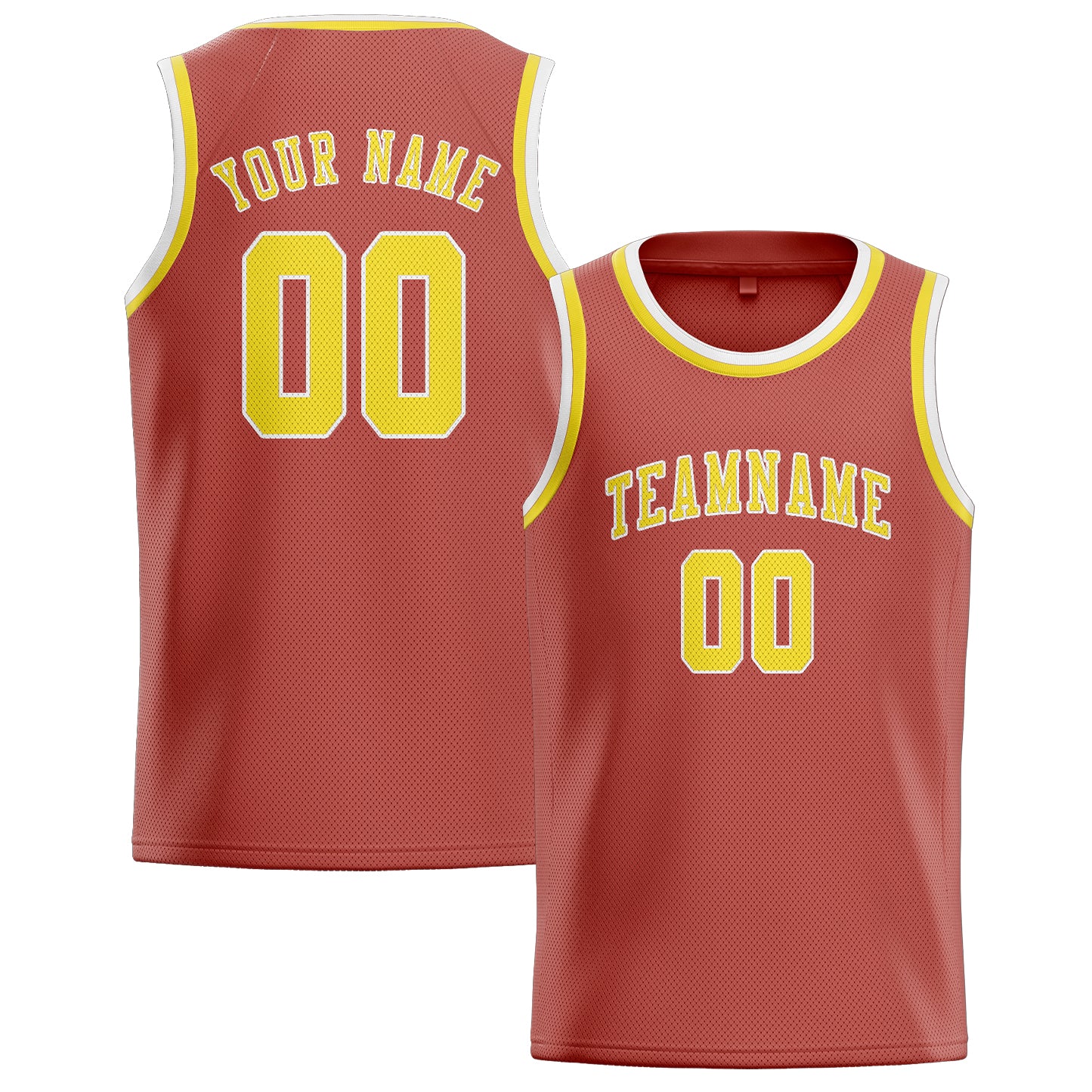 Custom Copper Rose Light Yellow Basketball Jersey