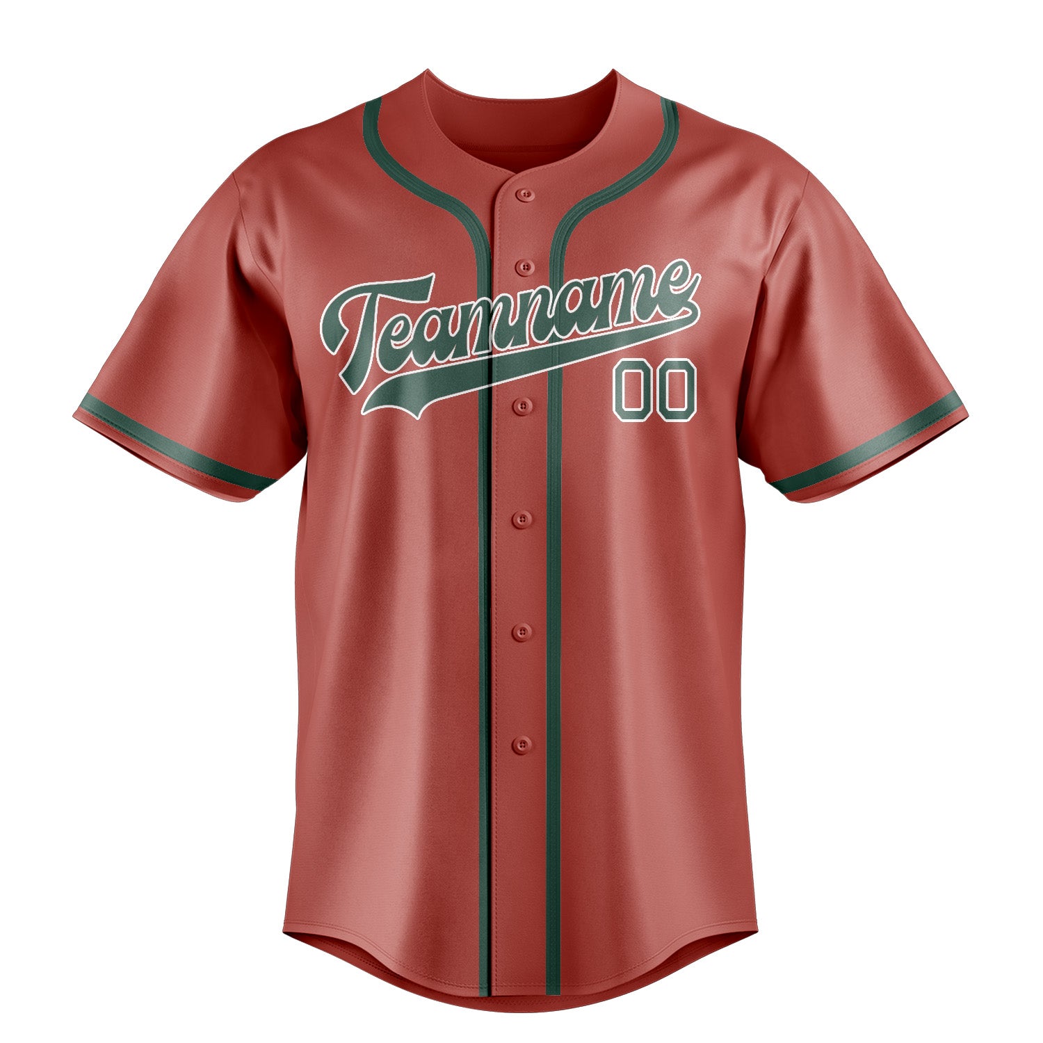 Custom Copper Rose Blue Green Baseball Jersey