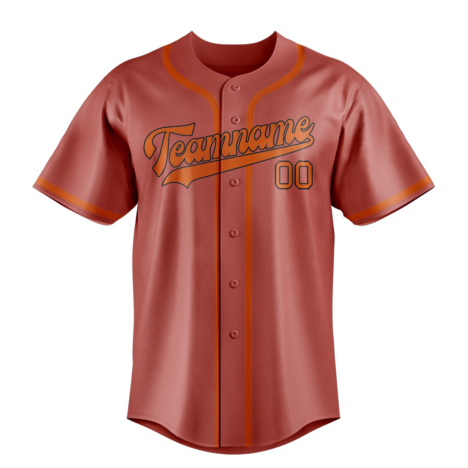 Custom Copper Rose Orange Baseball Jersey