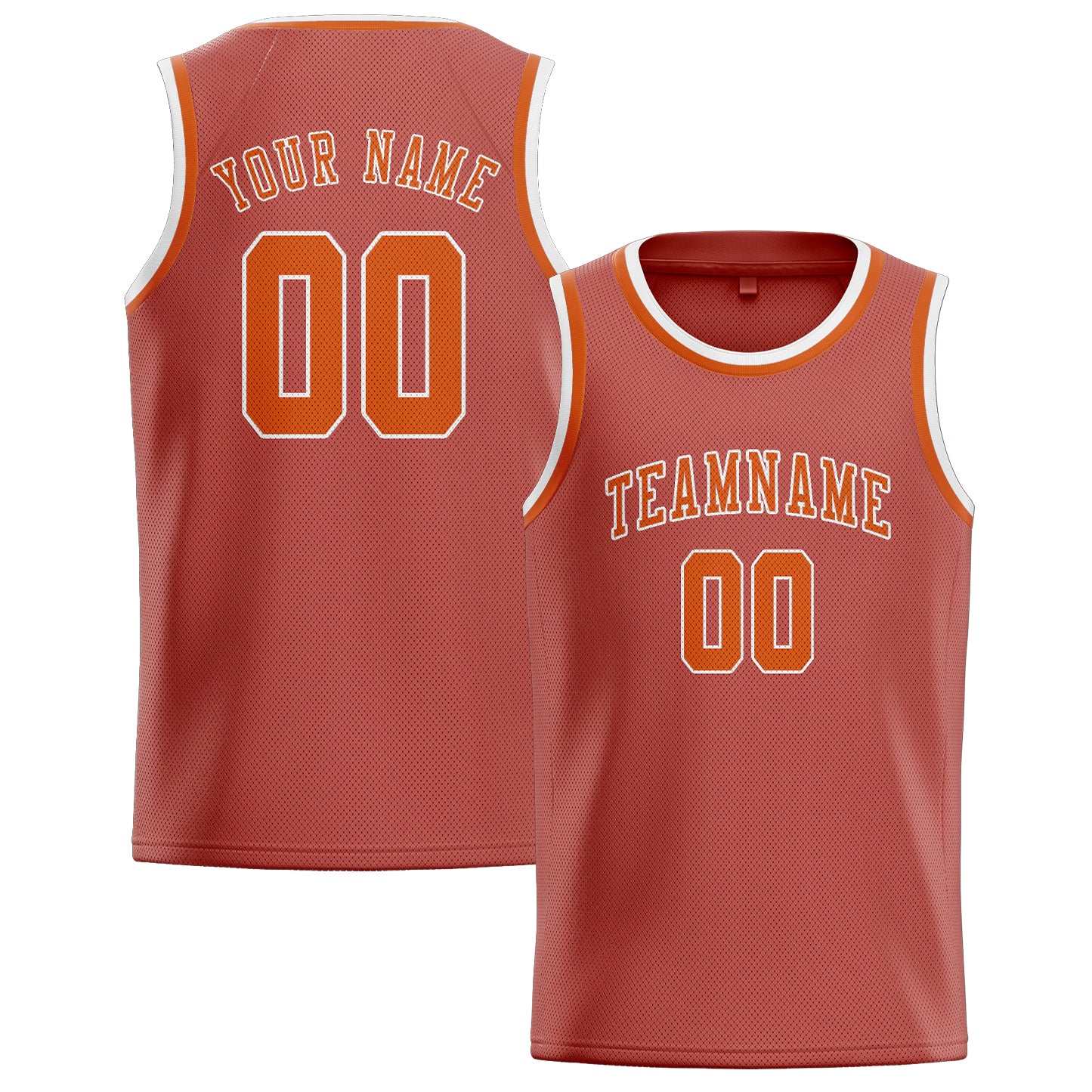 Custom Copper Rose Orange Basketball Jersey