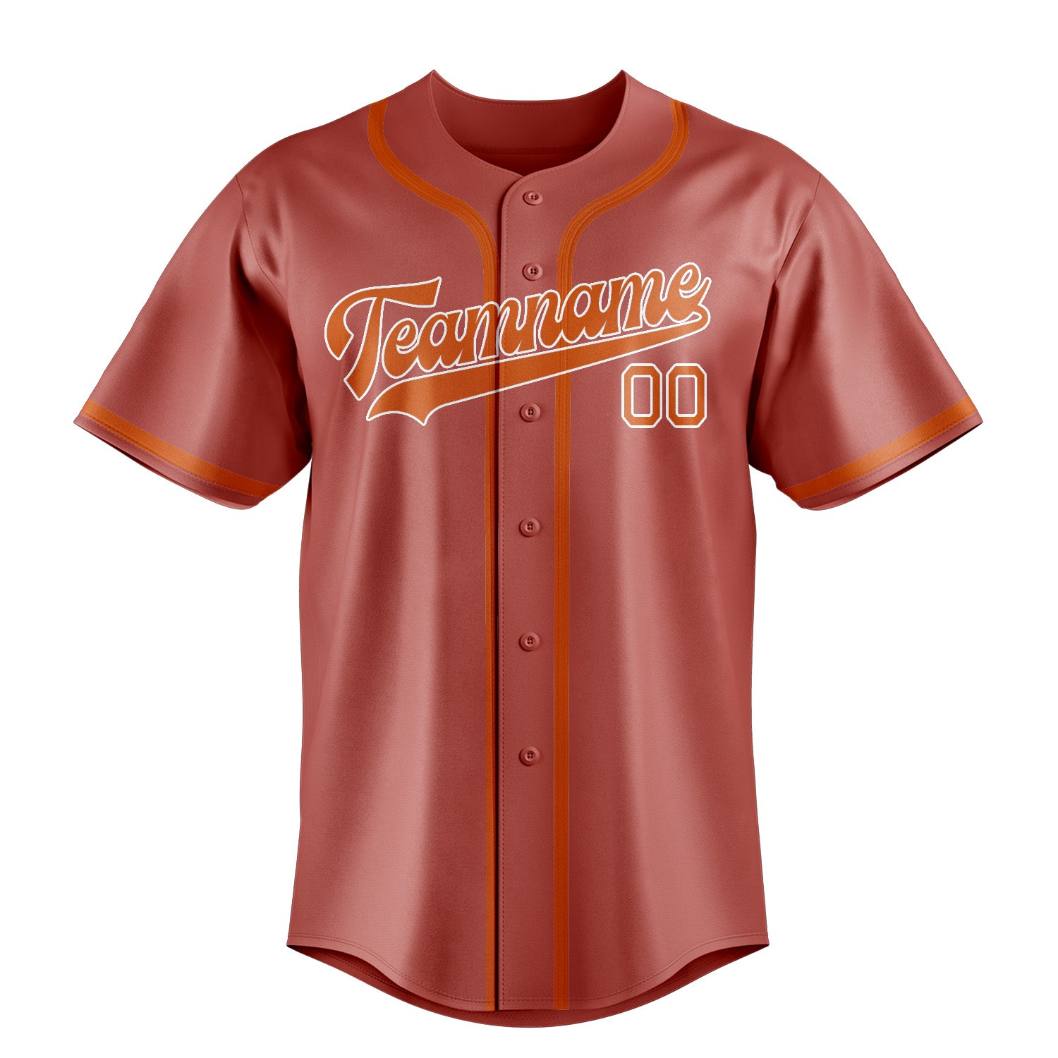 Custom Copper Rose Orange Baseball Jersey