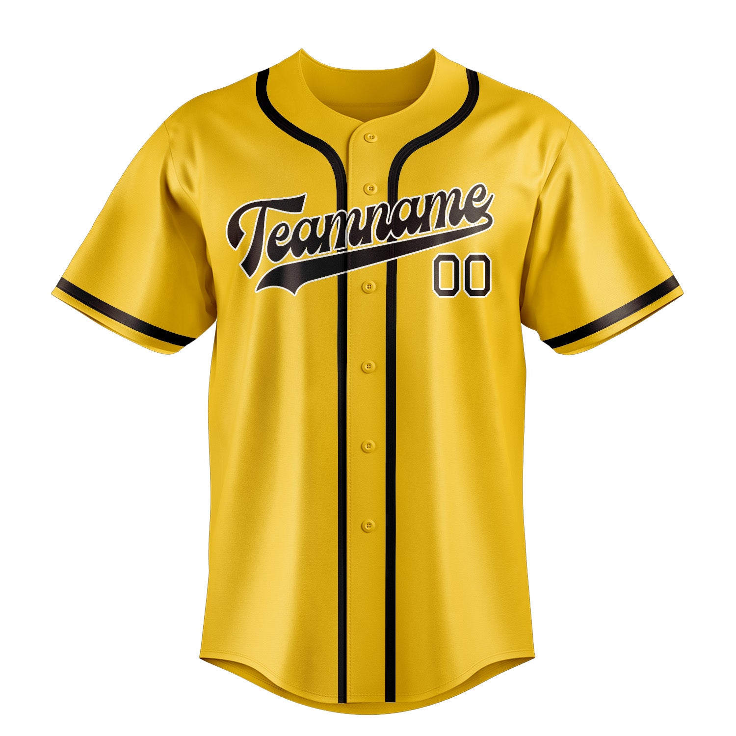 Custom Gold Brown Baseball Jersey