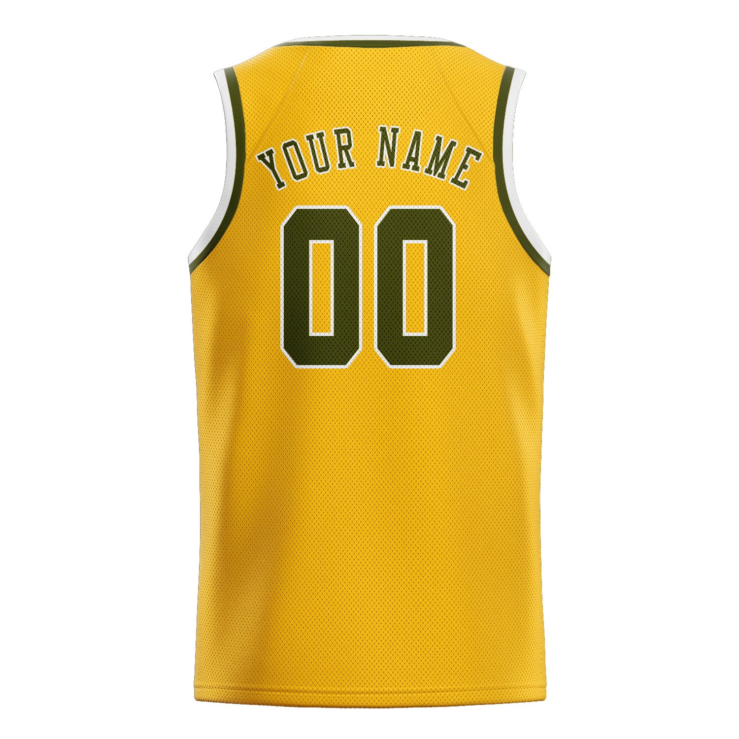 Custom Gold Olive Basketball Jersey