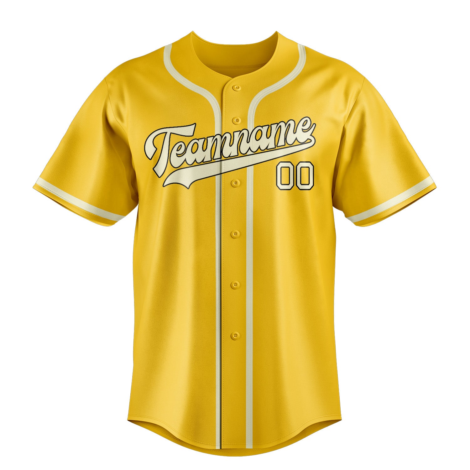 Custom Gold Cream Baseball Jersey