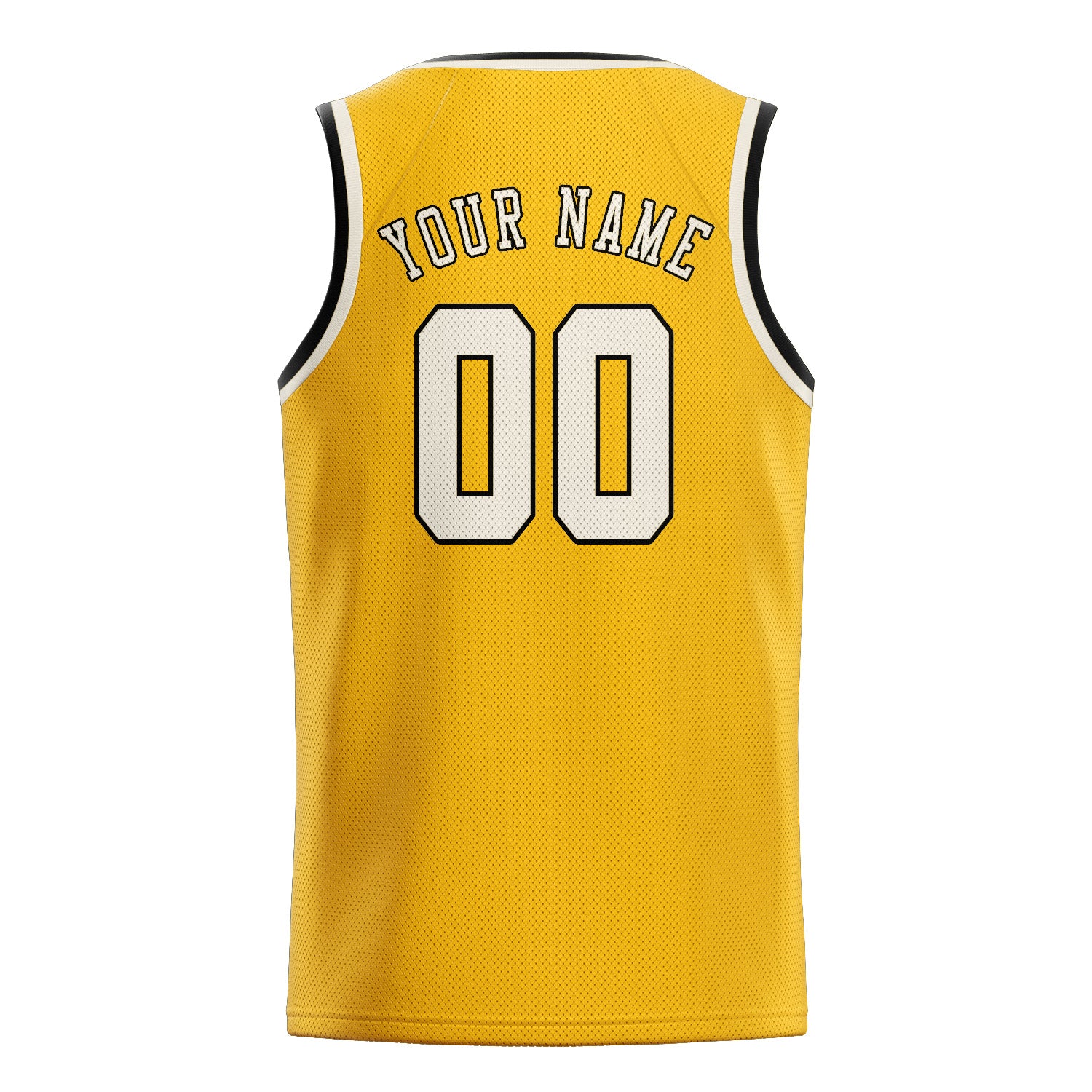 Custom Gold Cream Basketball Jersey