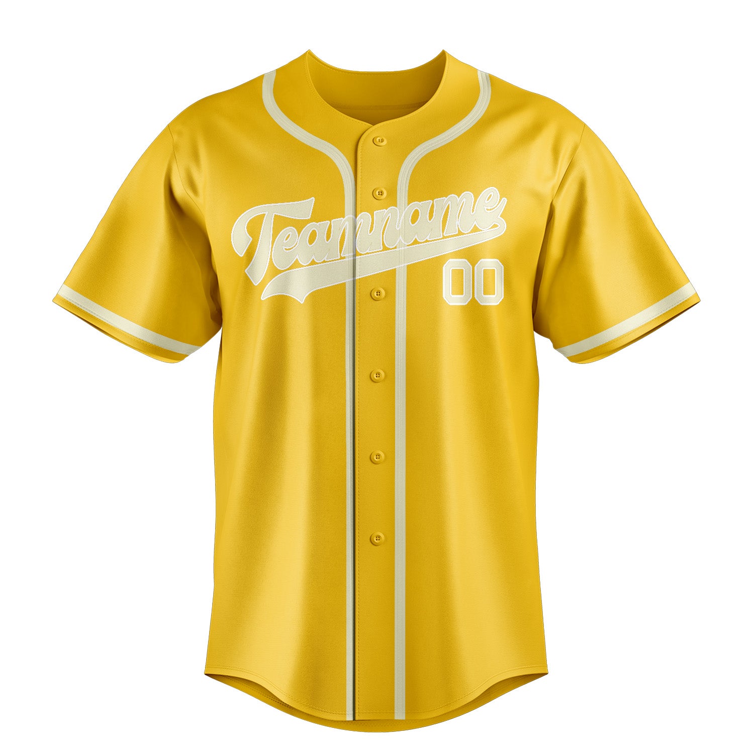 Custom Gold Cream Baseball Jersey