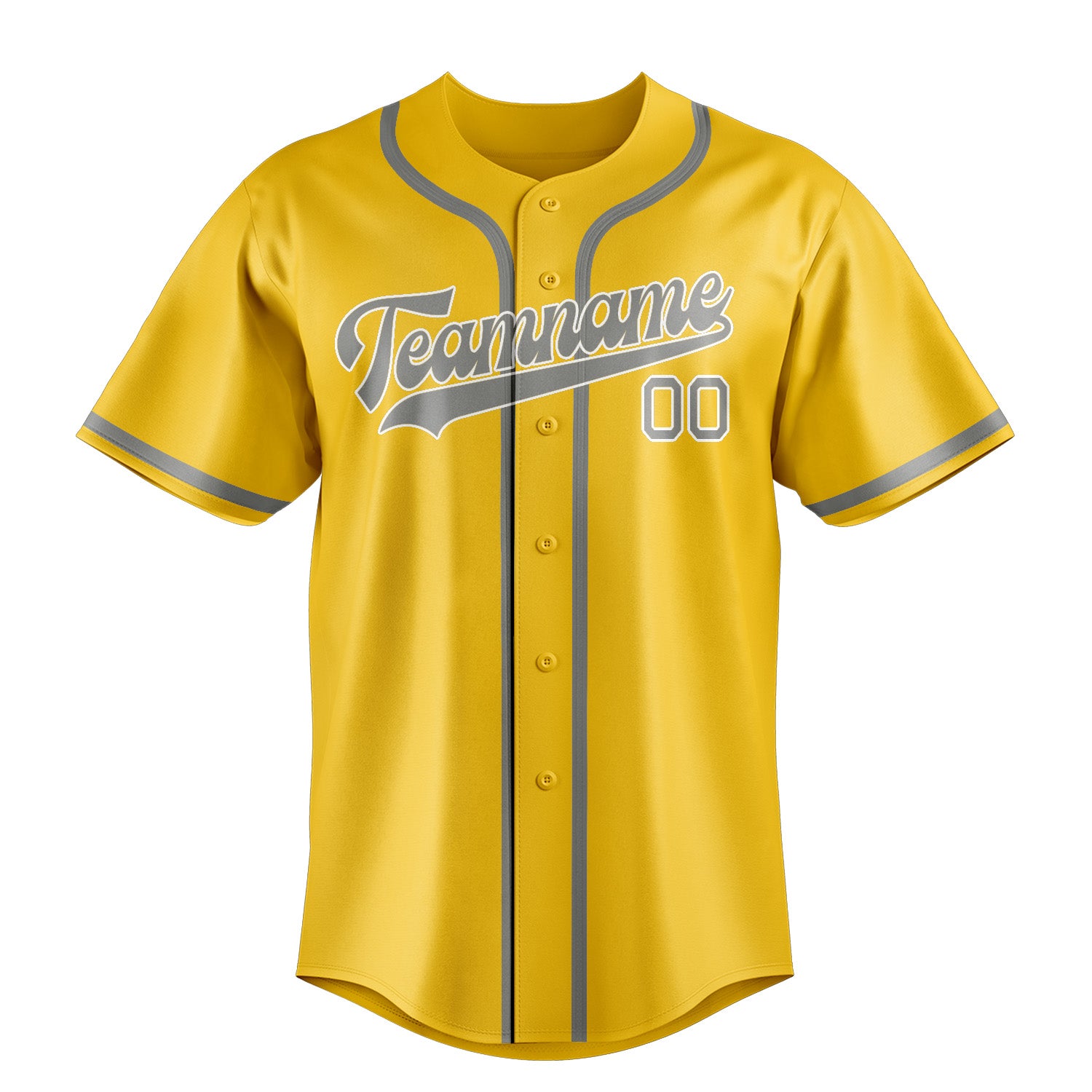 Custom Gold Gray Baseball Jersey