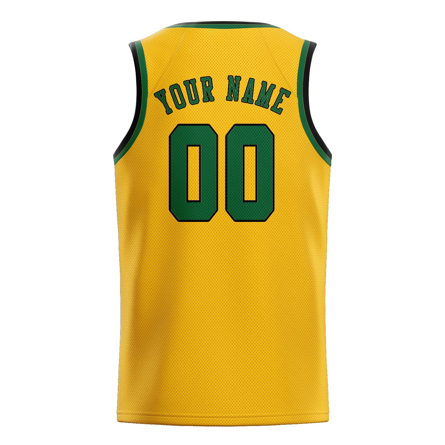 Custom Gold Green Basketball Jersey