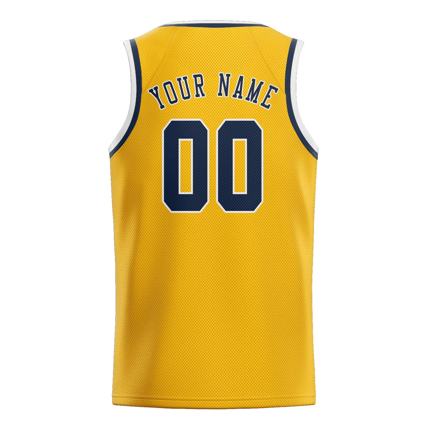 Custom Gold Blue Basketball Jersey