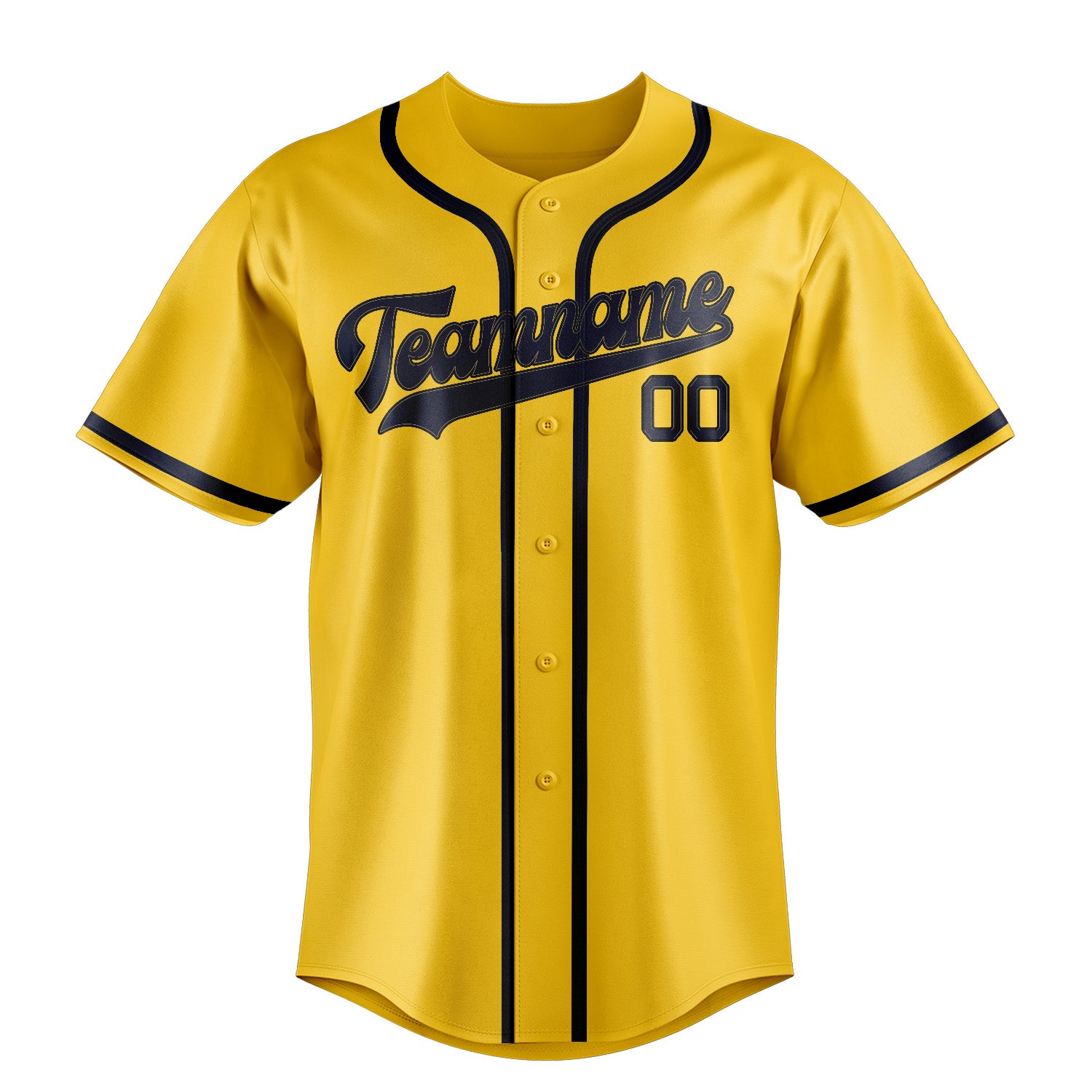Custom Gold Navy Baseball Jersey