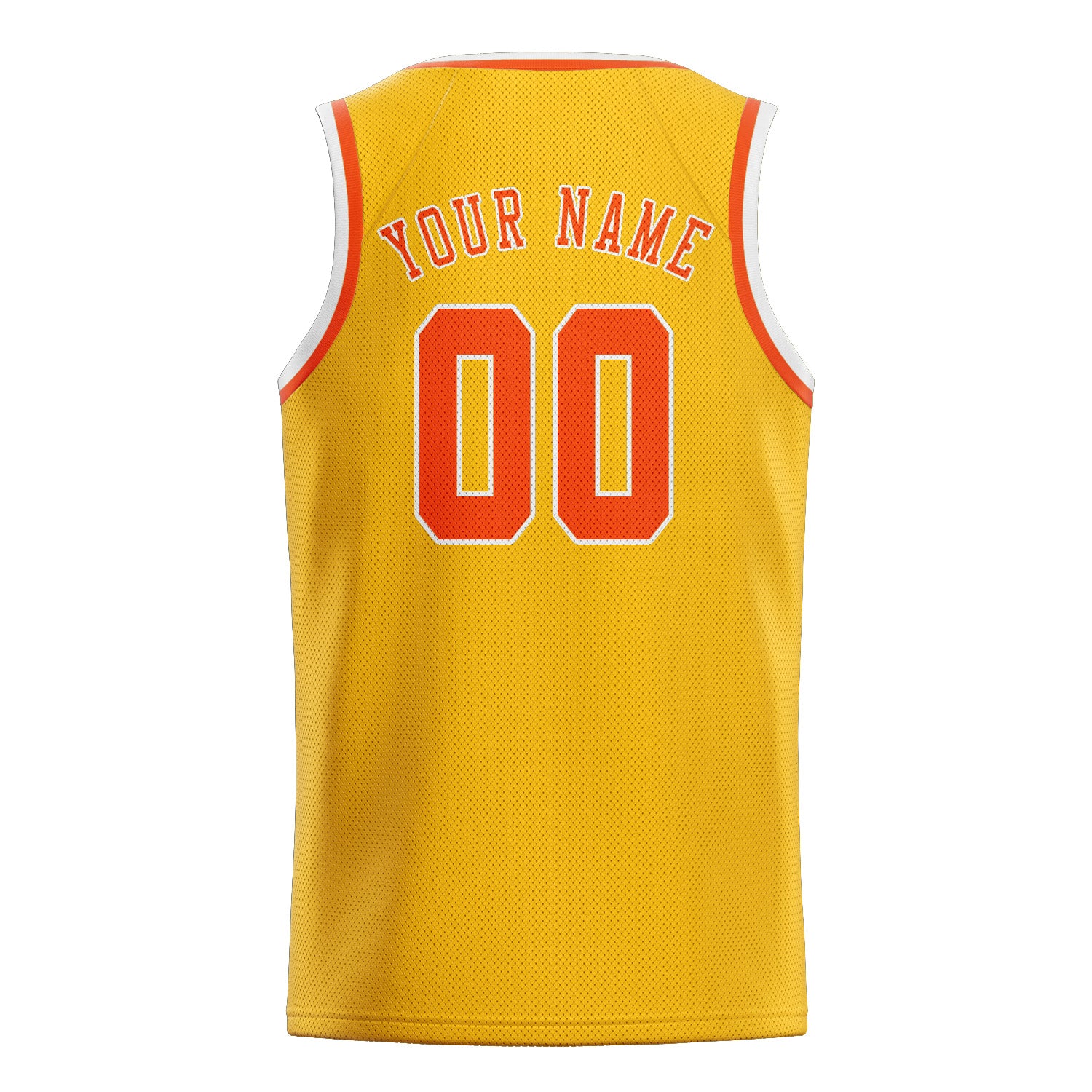 Custom Gold Orange Red Basketball Jersey