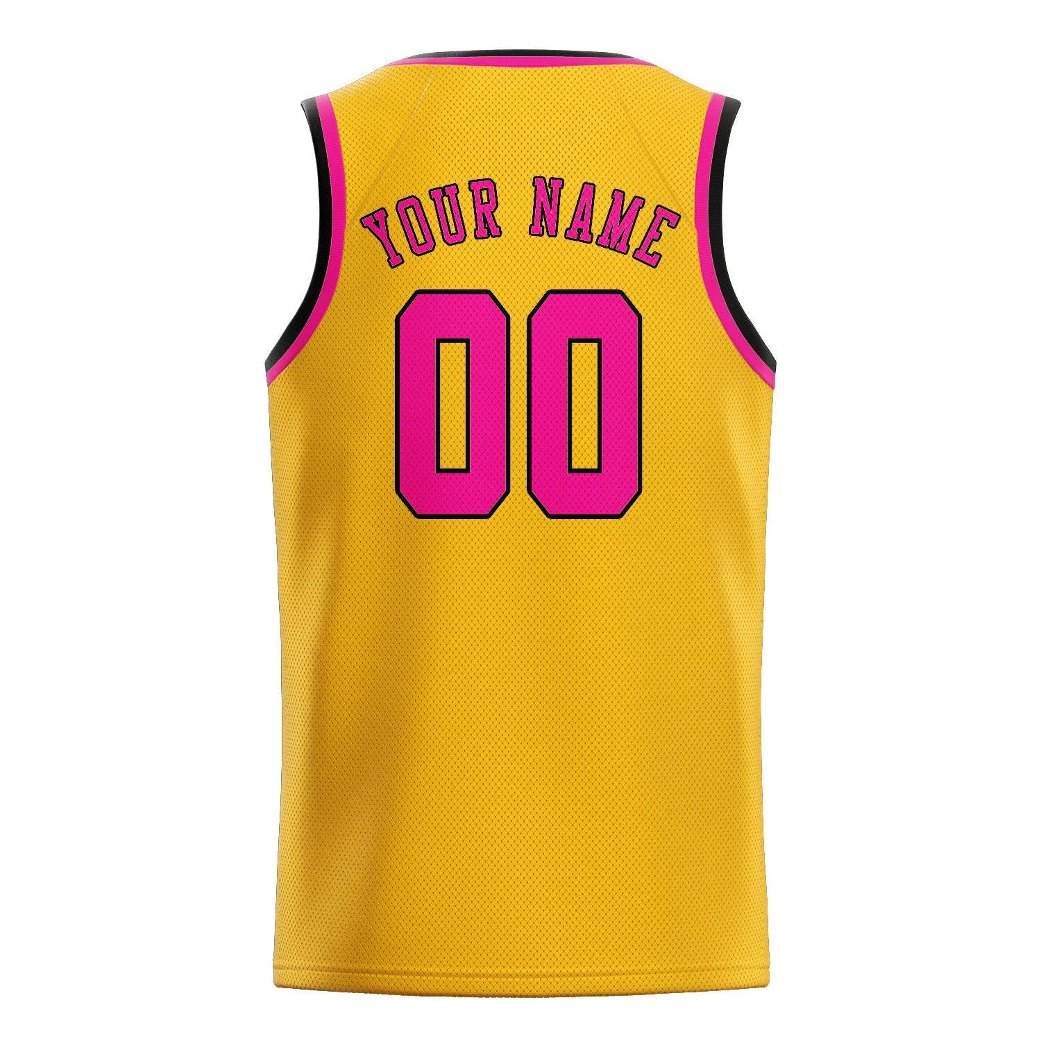 Custom Gold Pink Basketball Jersey