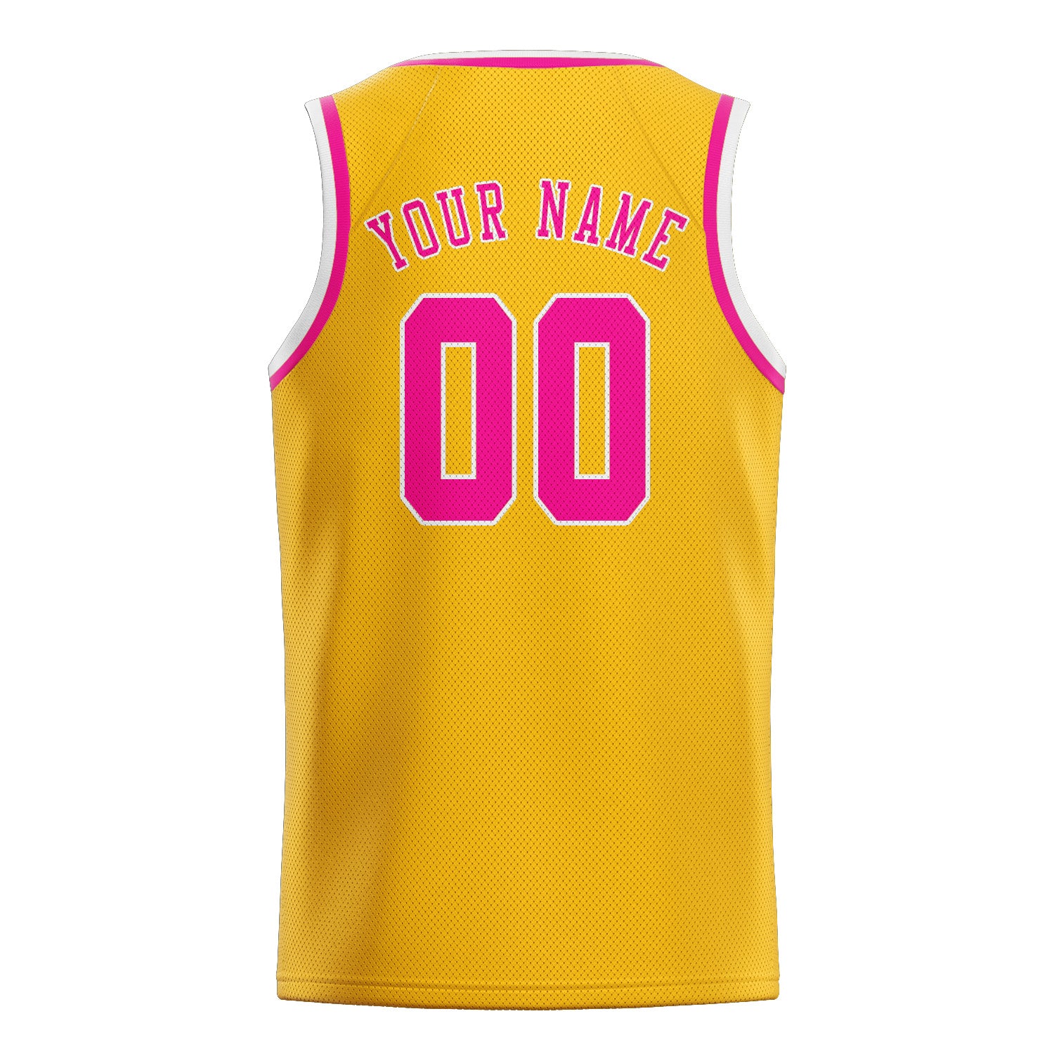 Custom Gold Pink Basketball Jersey