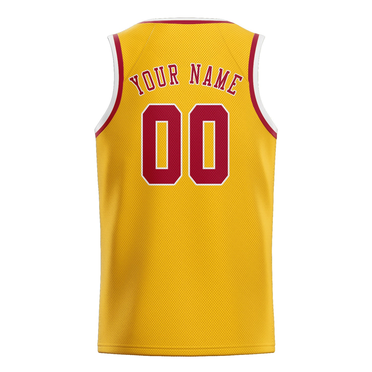 Custom Gold Red Basketball Jersey