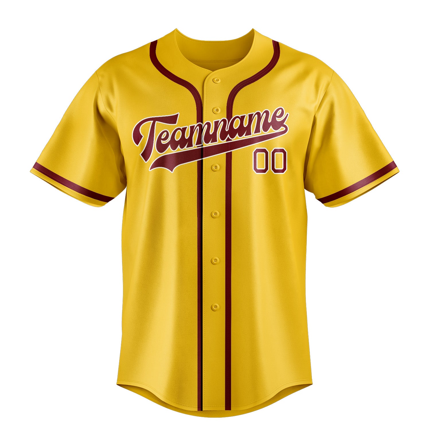 Custom Gold Crimson Red Baseball Jersey