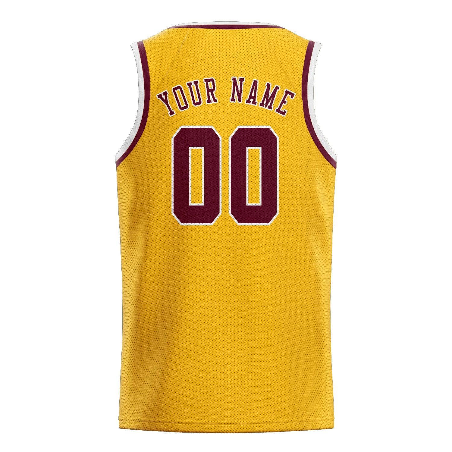 Custom Gold Crimson Red Basketball Jersey