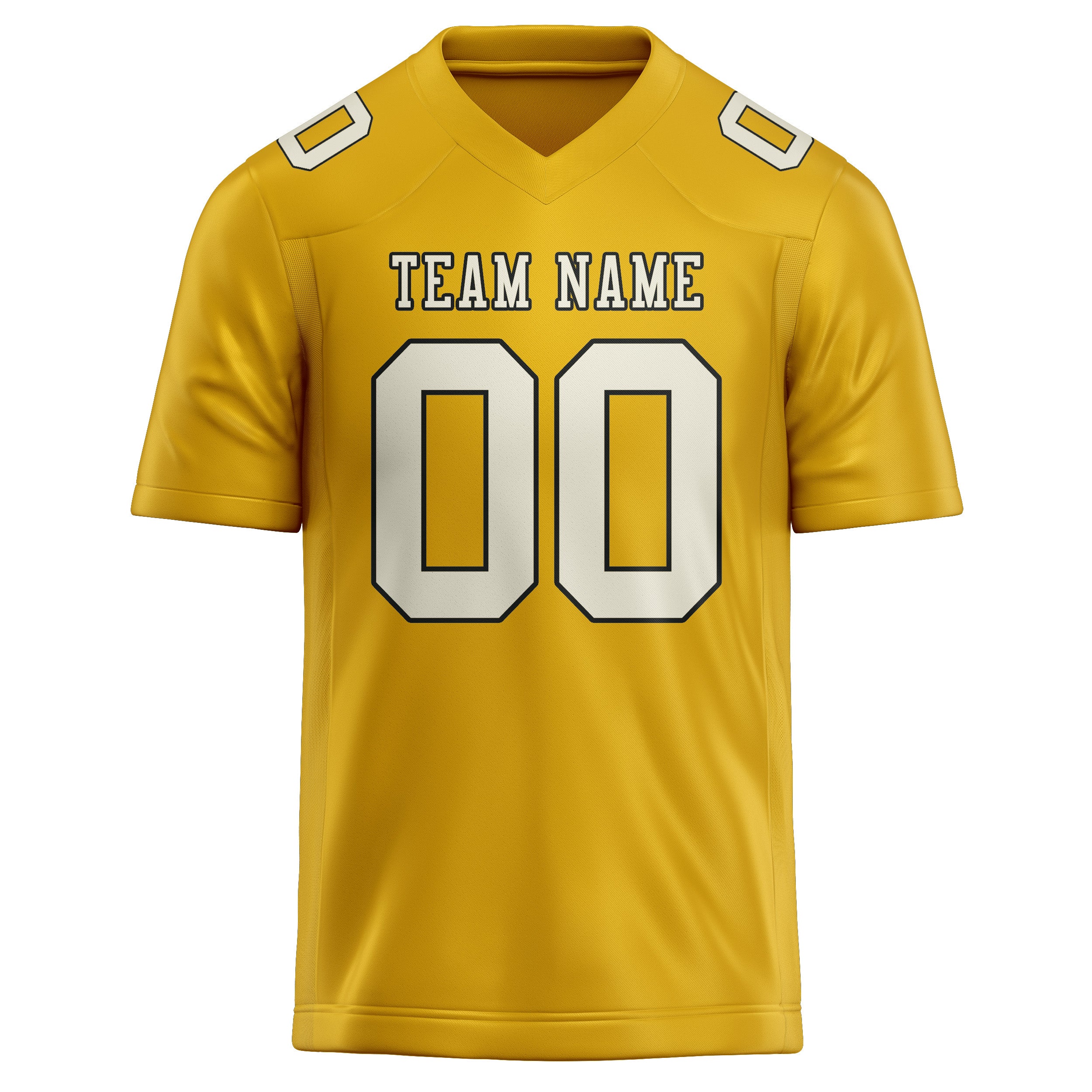 Custom Gold Cream Football Jersey