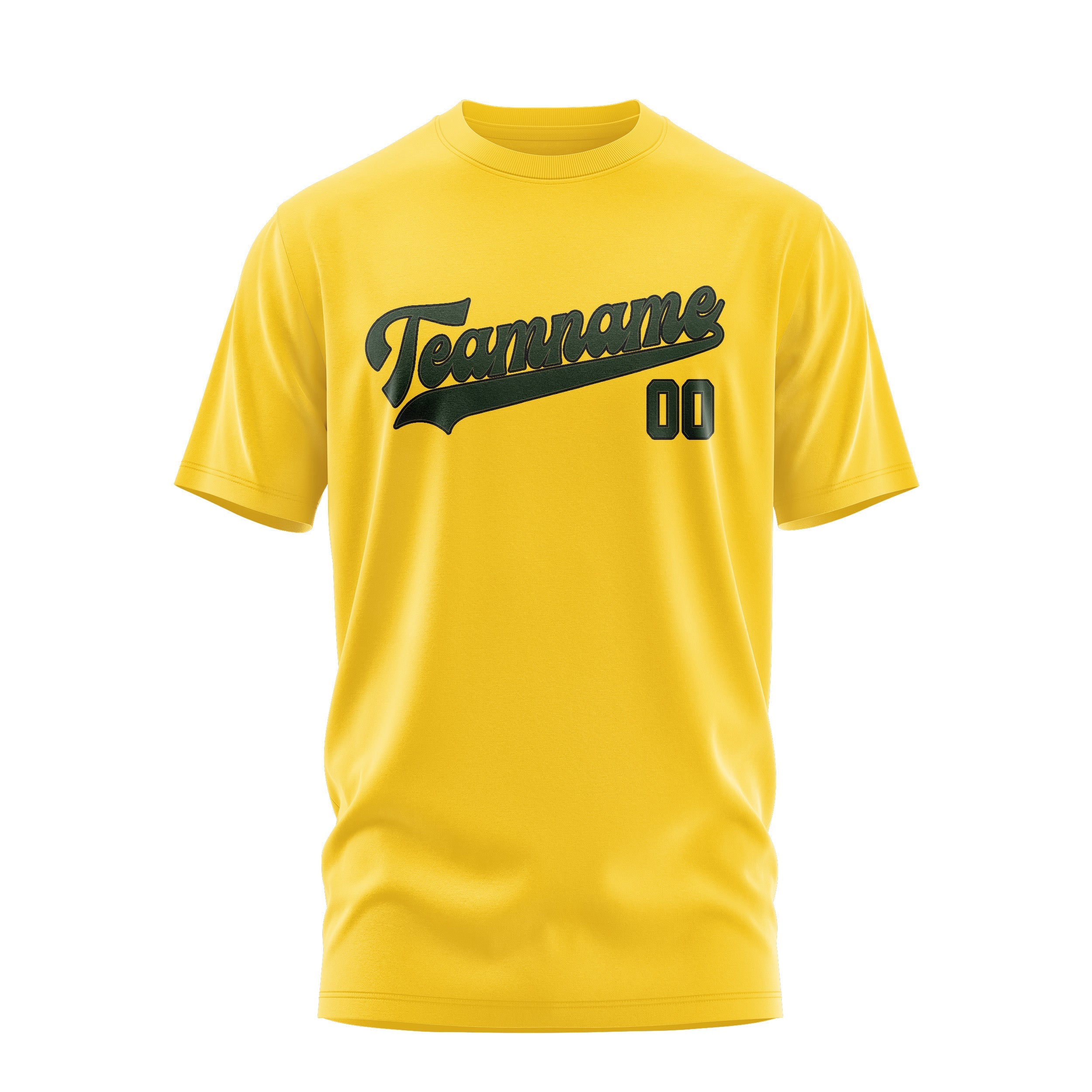 Custom Gold Dark Green T-Shirt