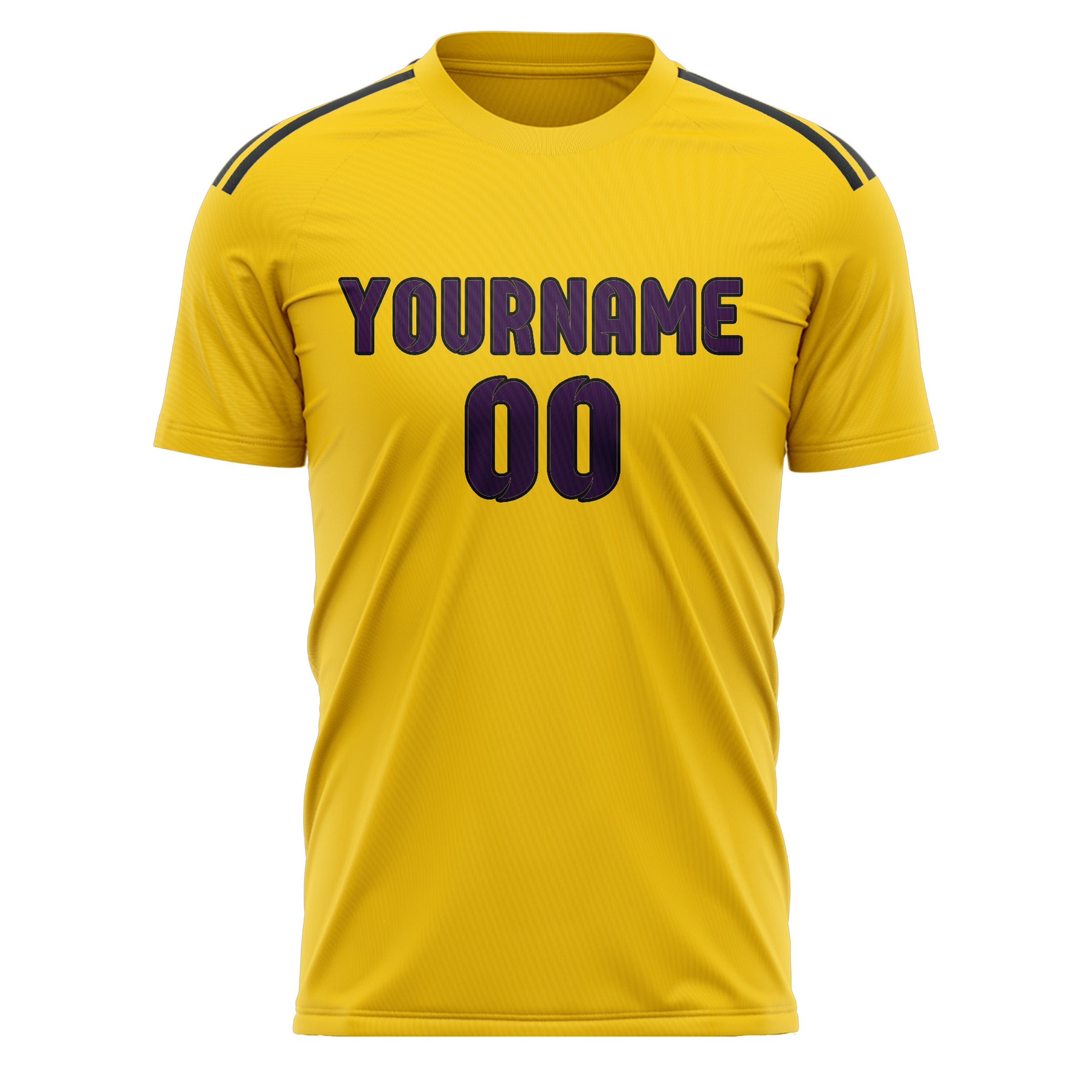 Custom Gold Purple Soccer Jersey