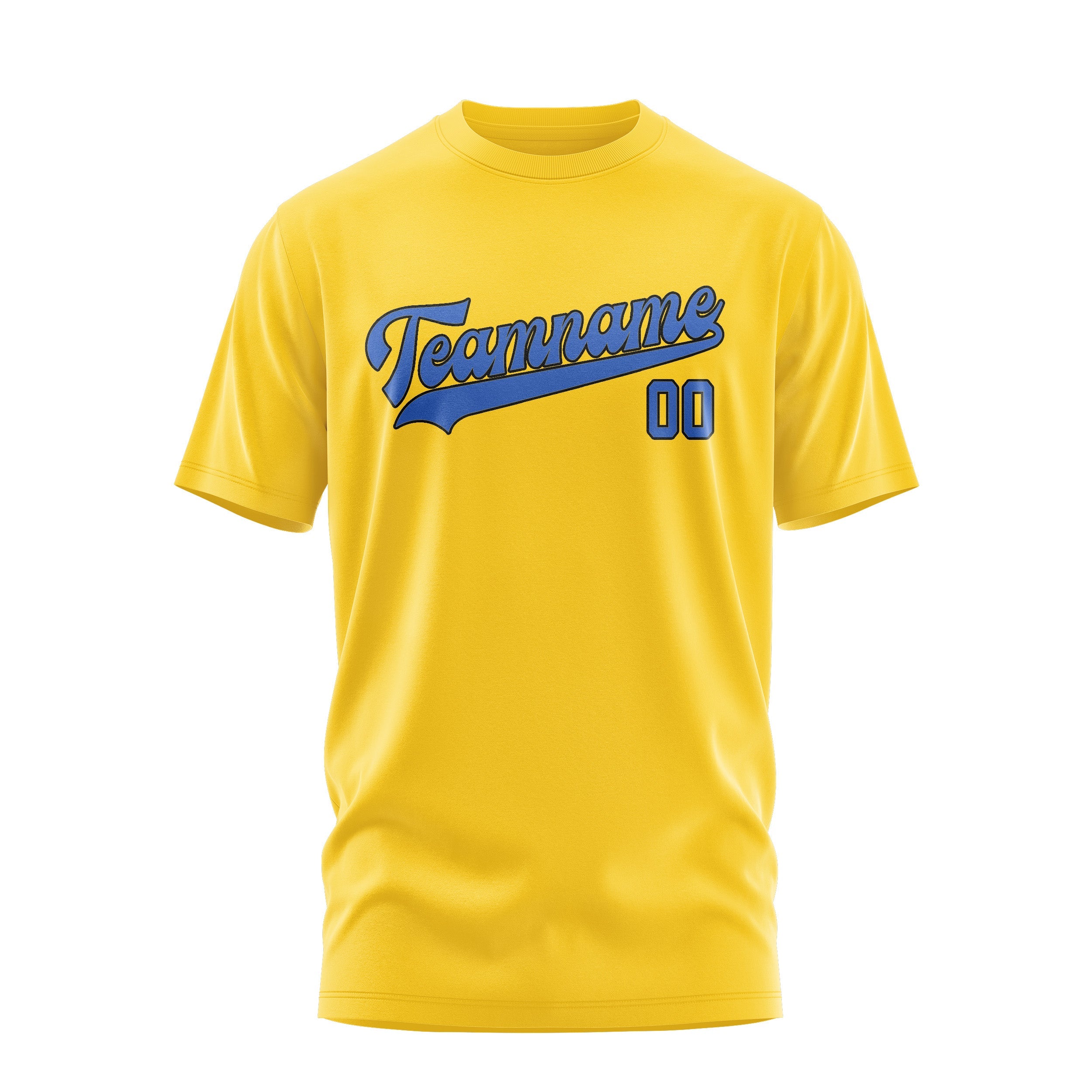 Custom Gold Sky Blue T-Shirt