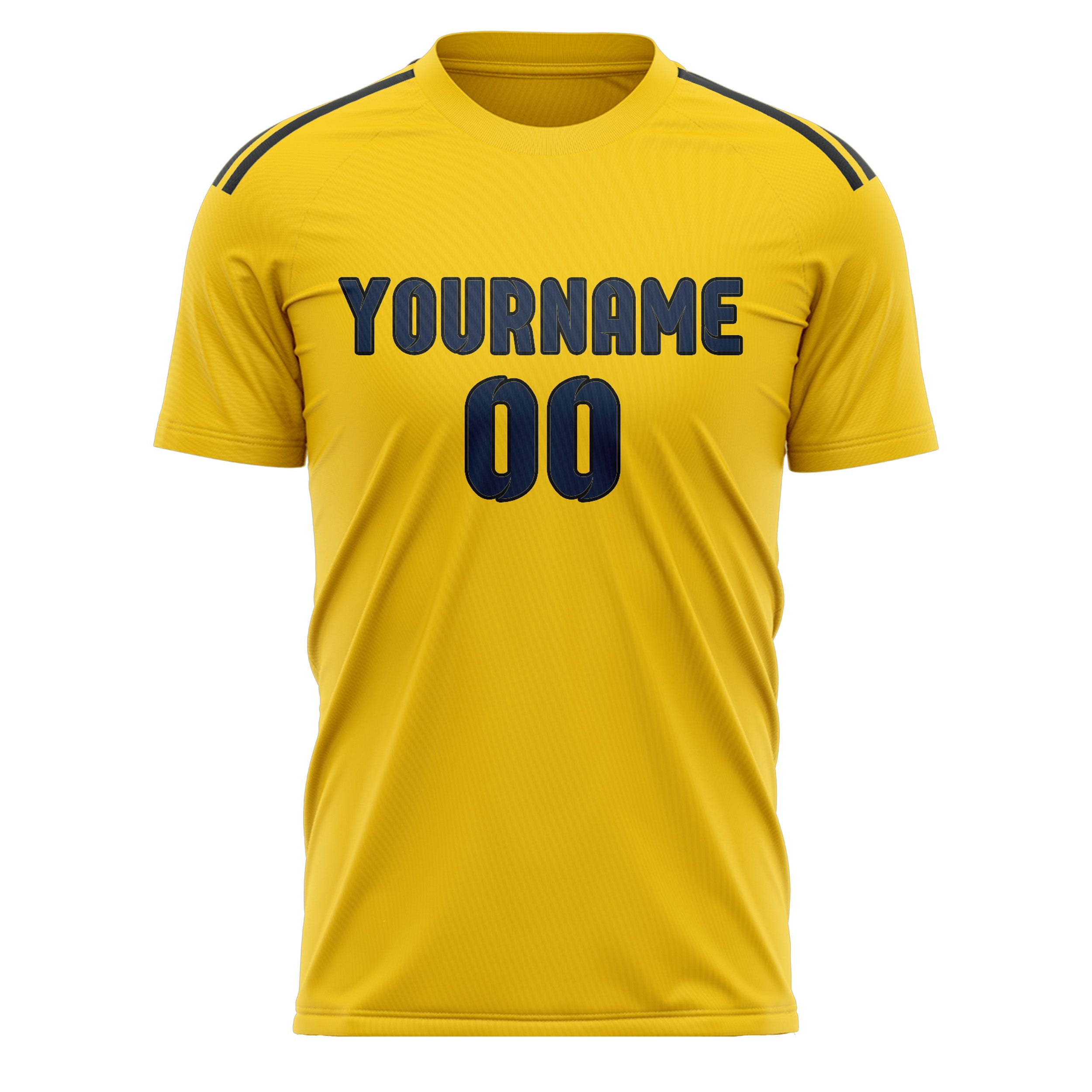 Custom Gold Blue Soccer Jersey