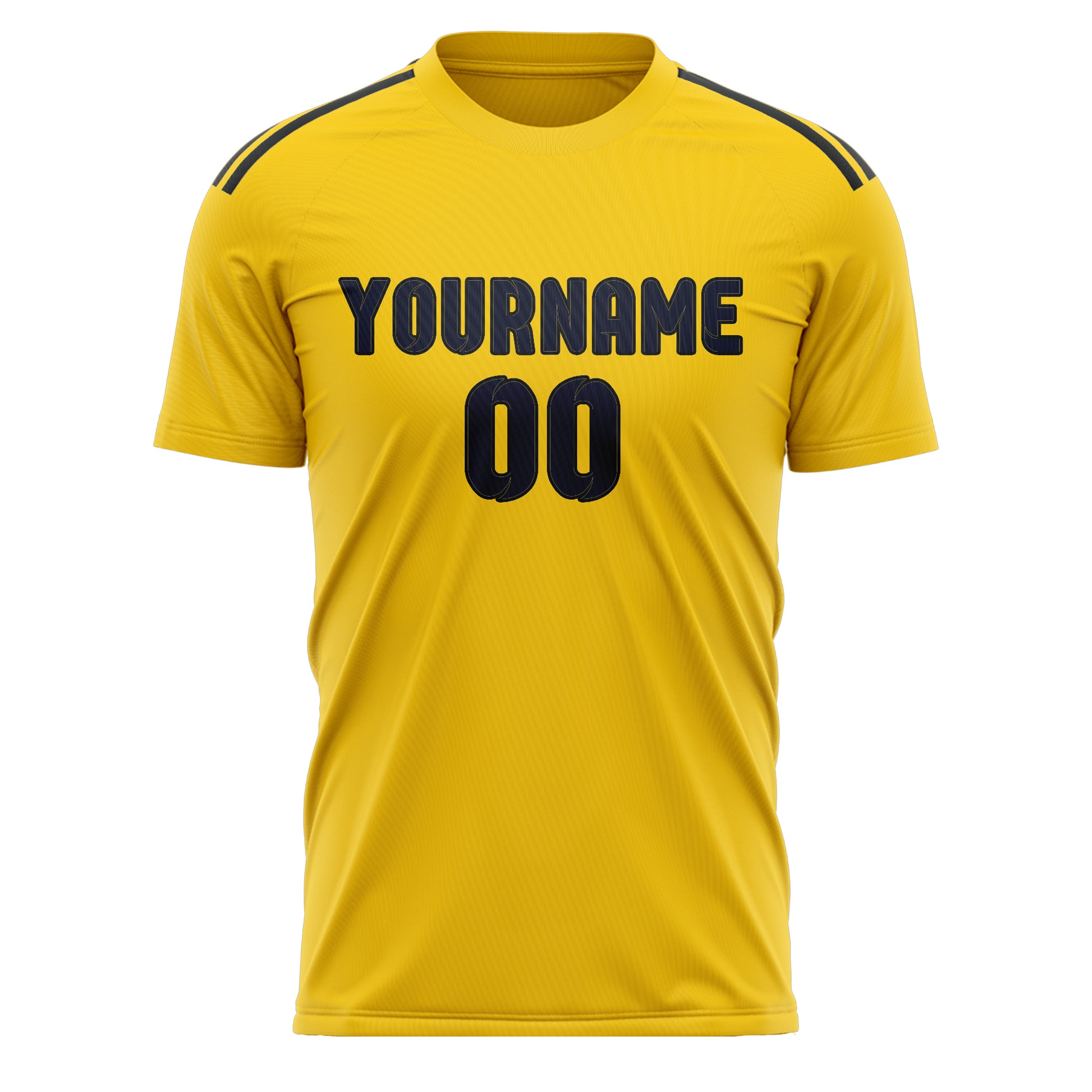 Custom Gold Navy Soccer Jersey