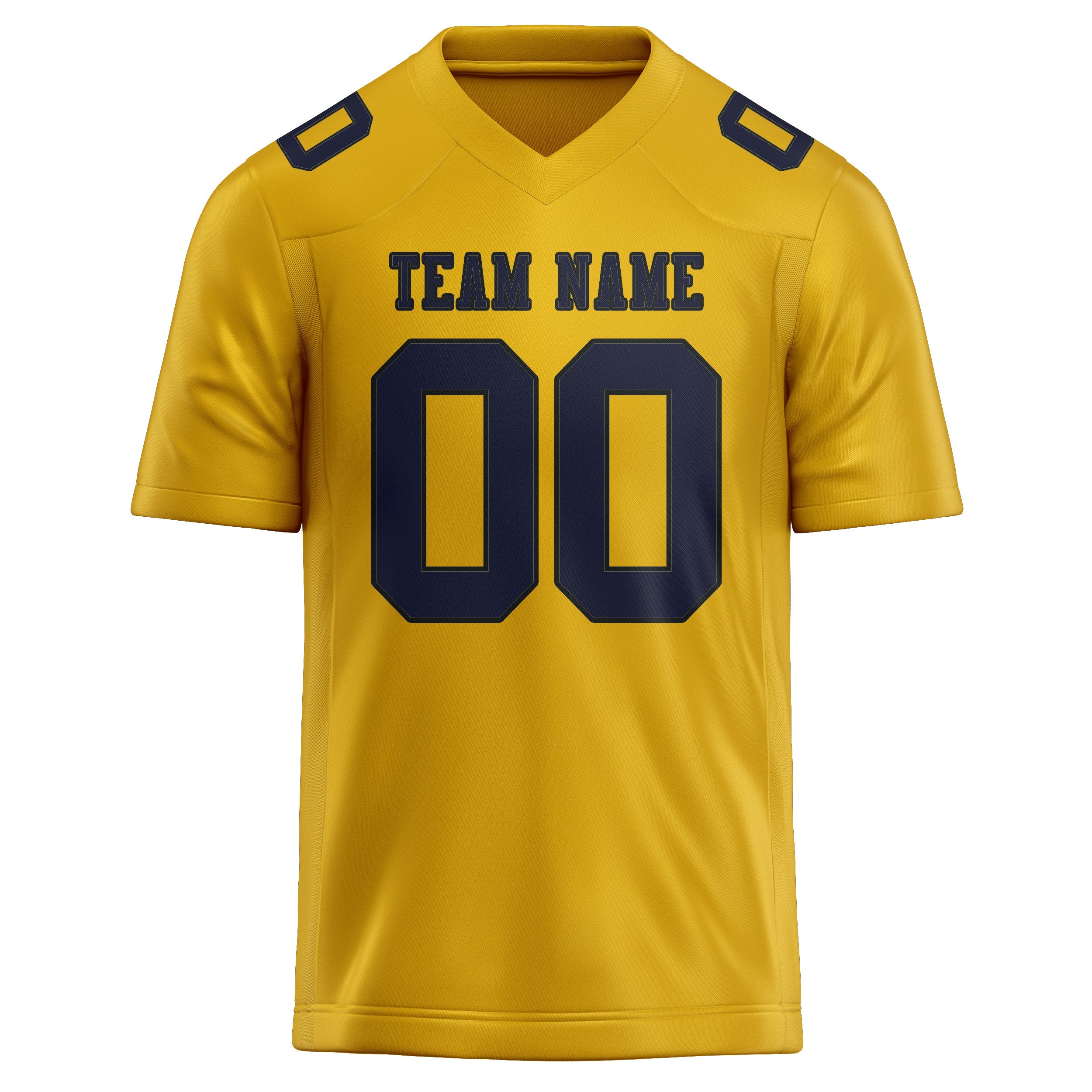Custom Gold Navy Football Jersey