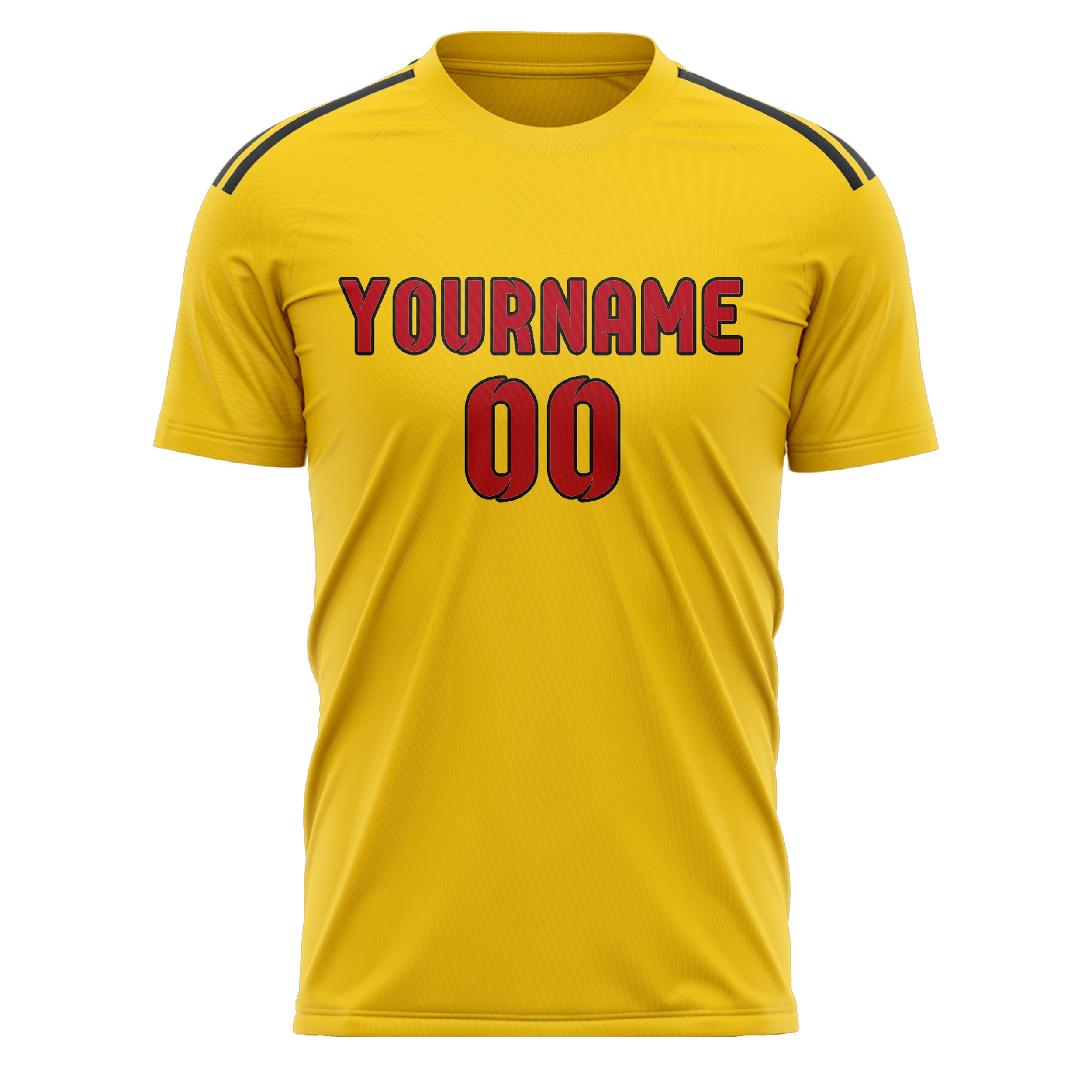 Custom Gold Red Soccer Jersey