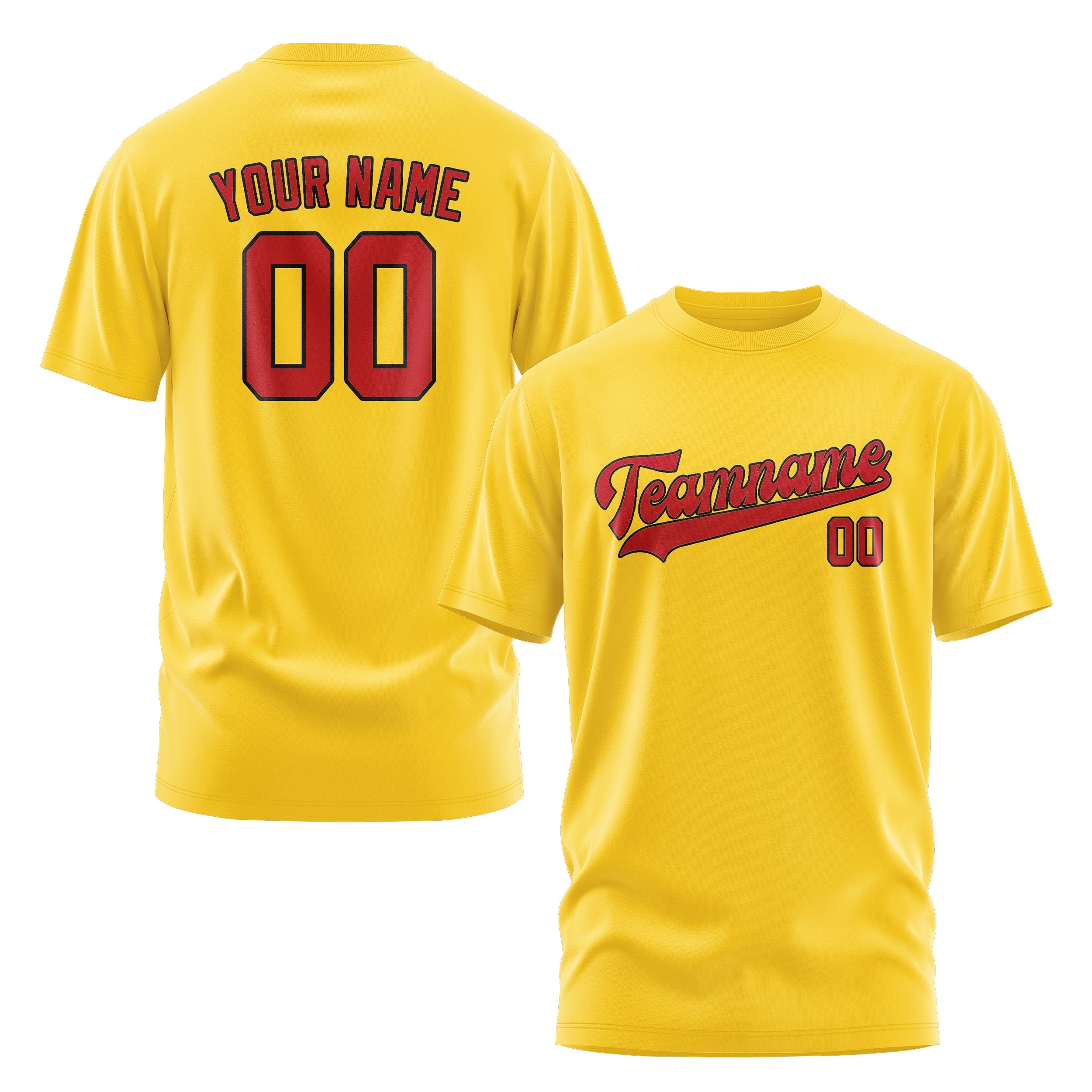 Custom Gold Red T-Shirt