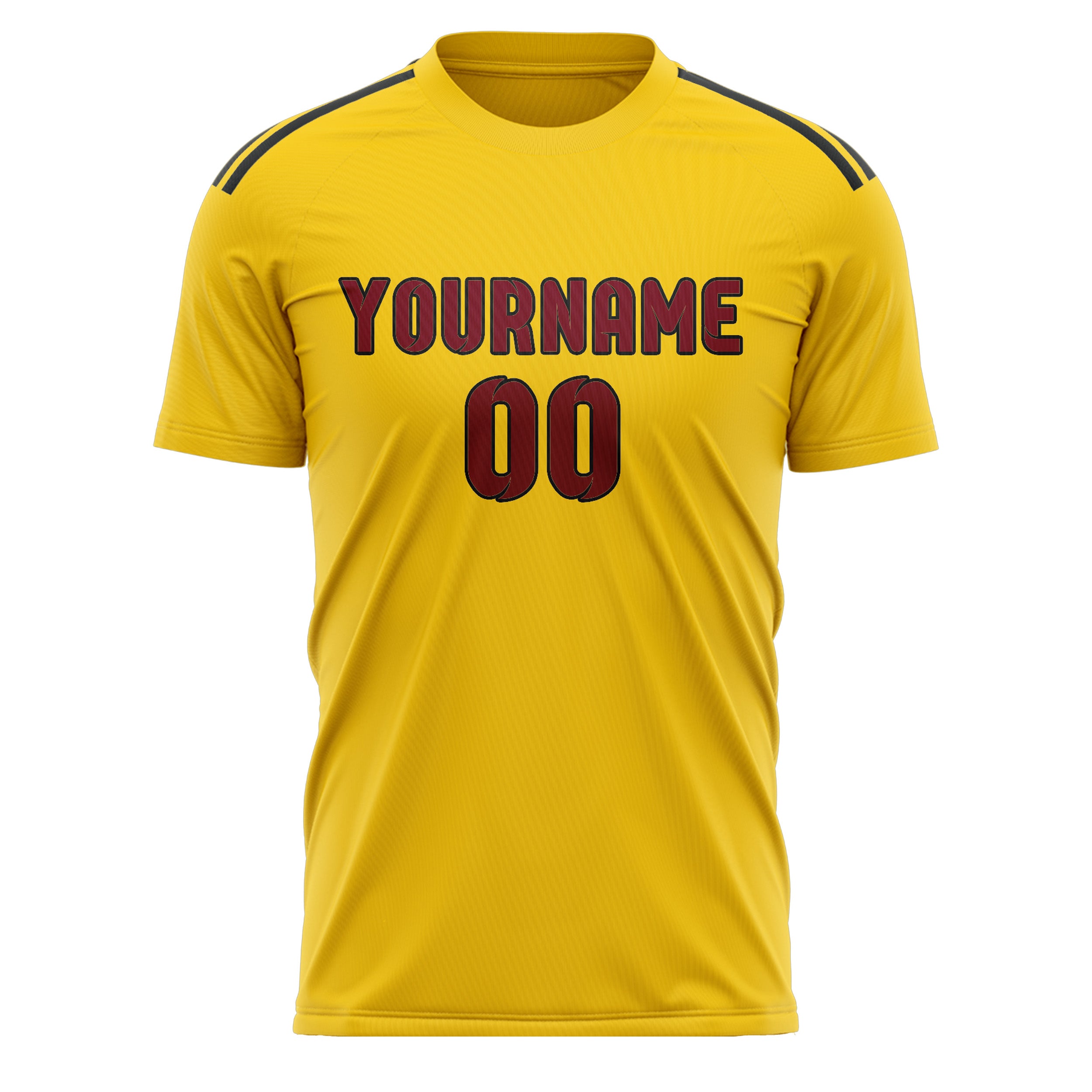 Custom Gold Crimson Red Soccer Jersey