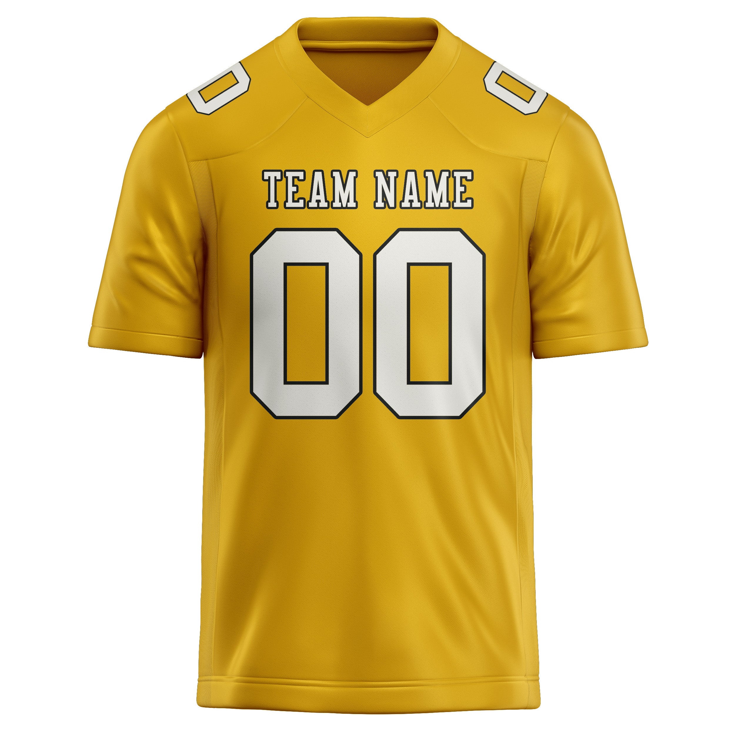 Custom Gold White Football Jersey