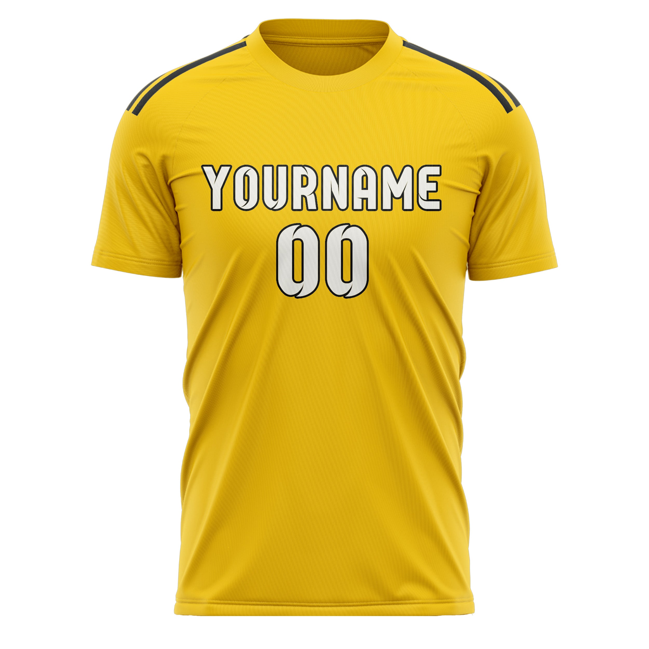 Custom Gold White Soccer Jersey