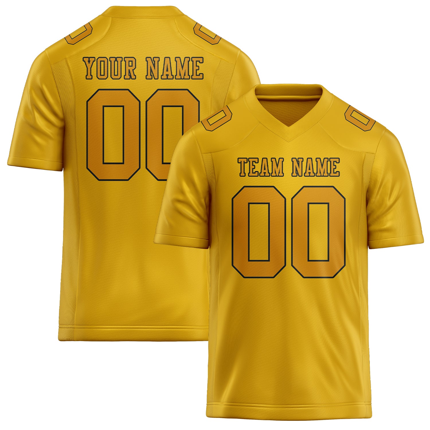 Custom Gold Yellow Football Jersey