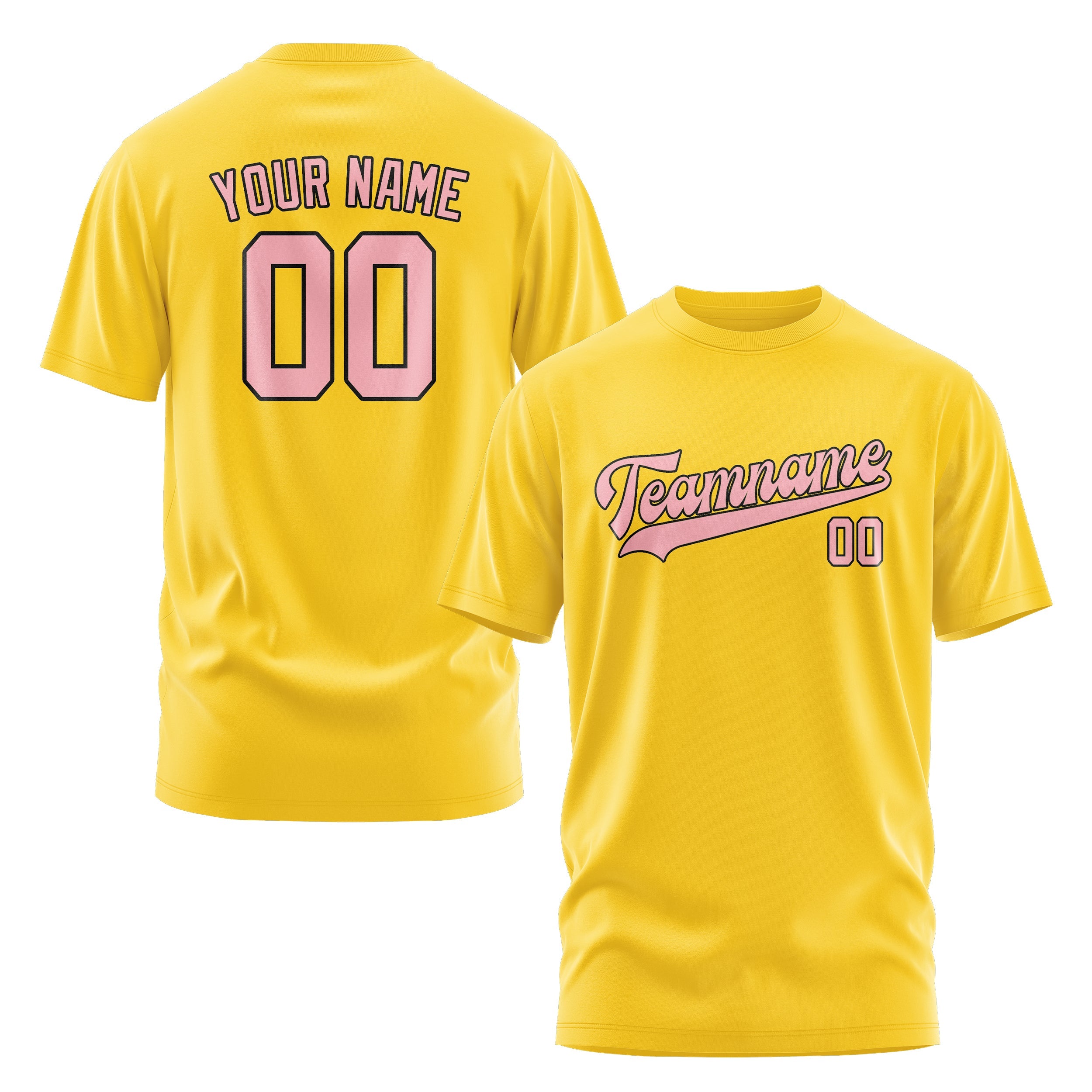 Custom Gold Light Pink T-Shirt