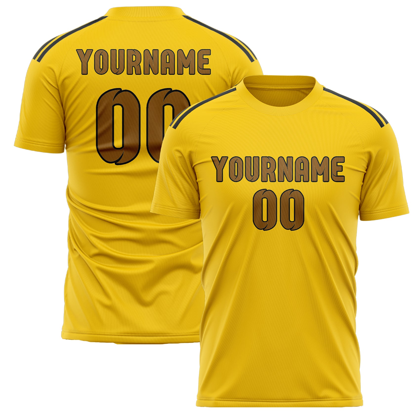 Custom Gold Khaki Soccer Jersey