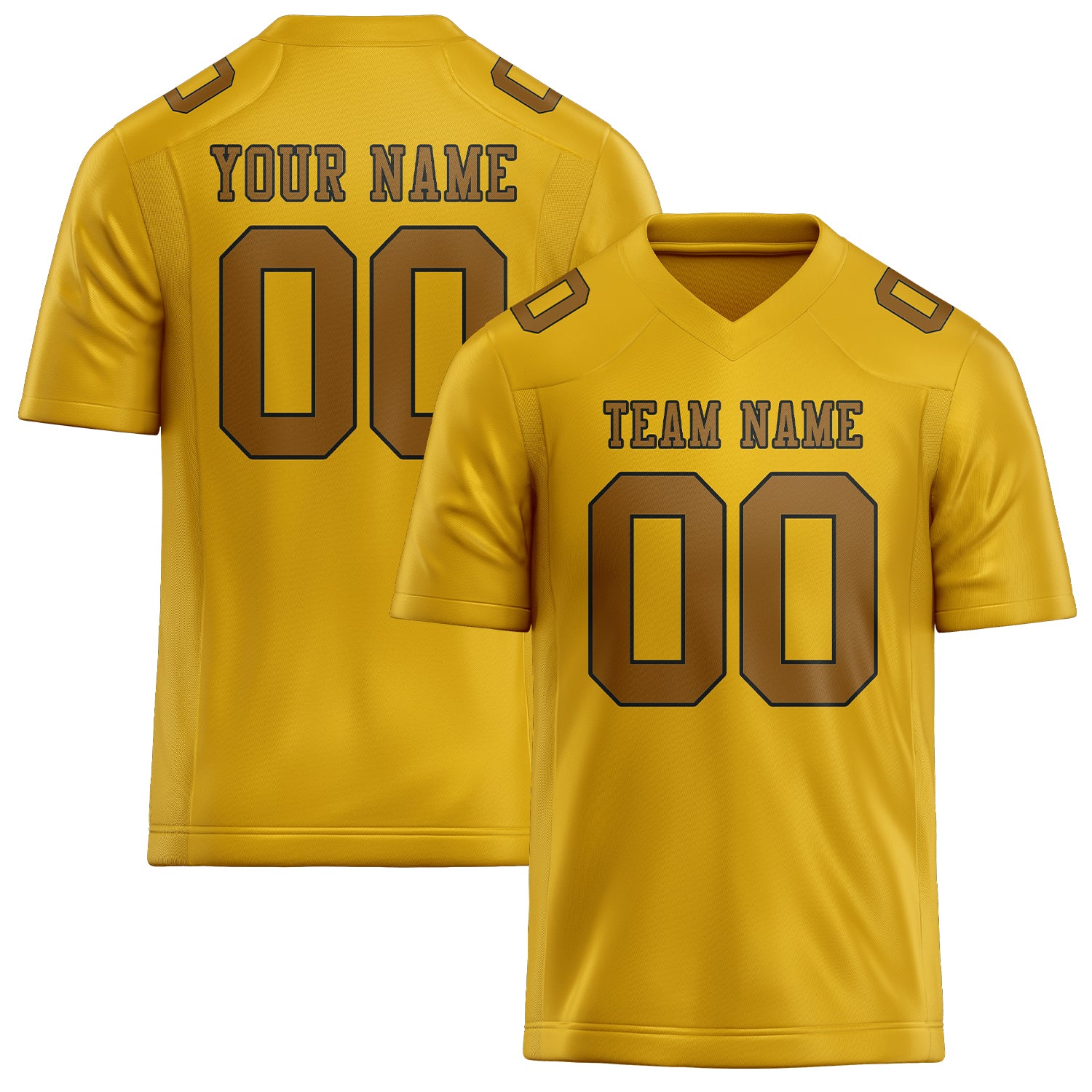 Custom Gold Khaki Football Jersey