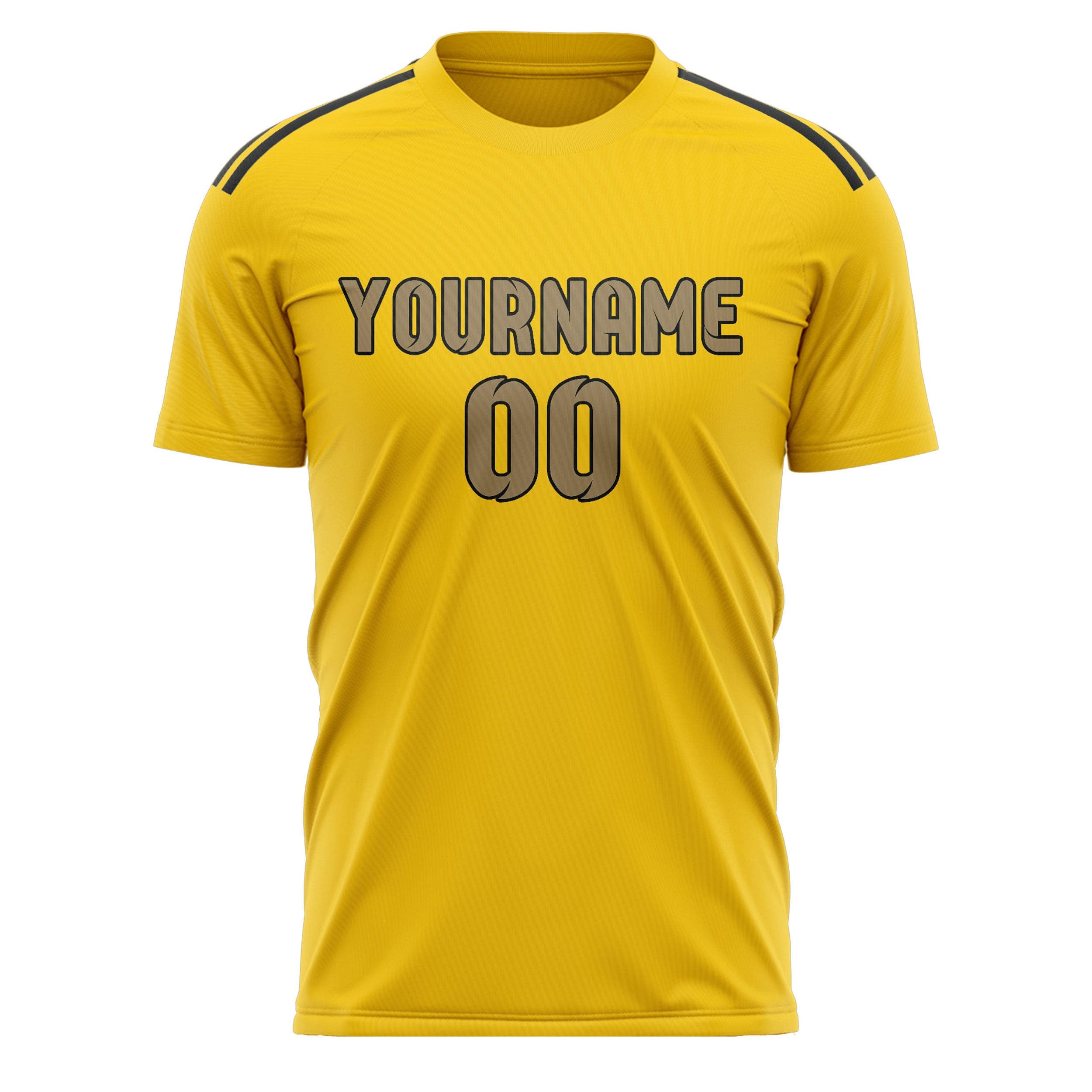 Custom Gold Light Khaki Soccer Jersey