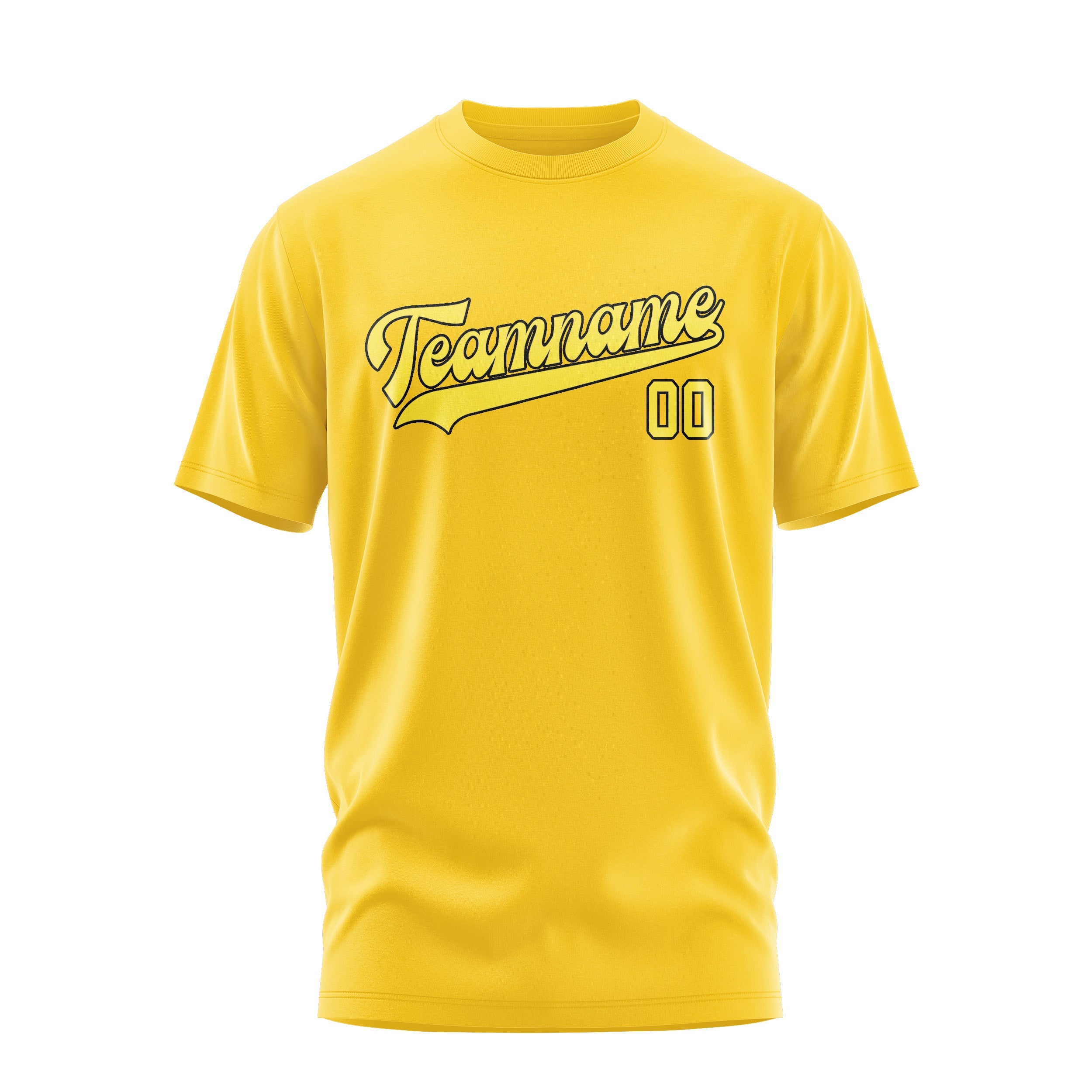Custom Gold Light Yellow T-Shirt