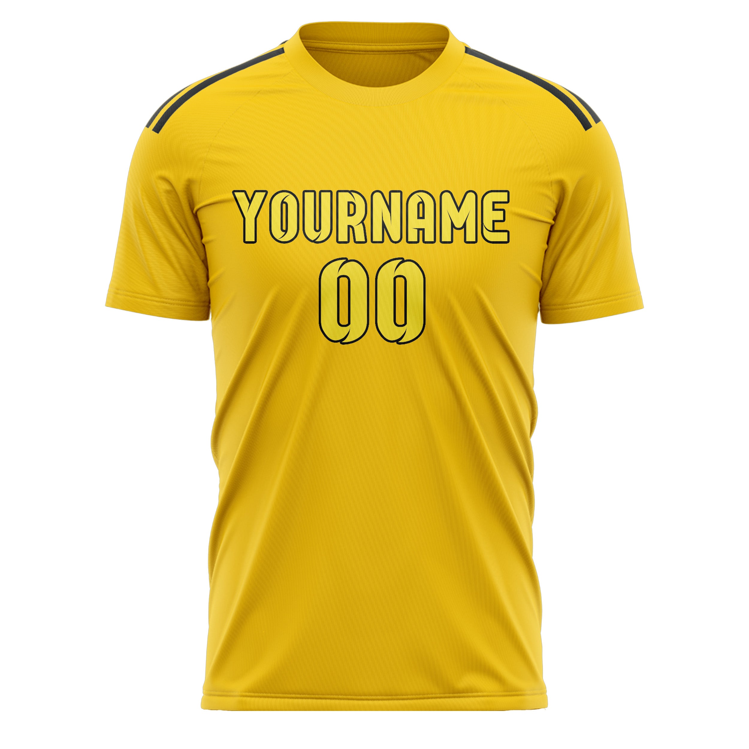 Custom Gold Light Yellow Soccer Jersey