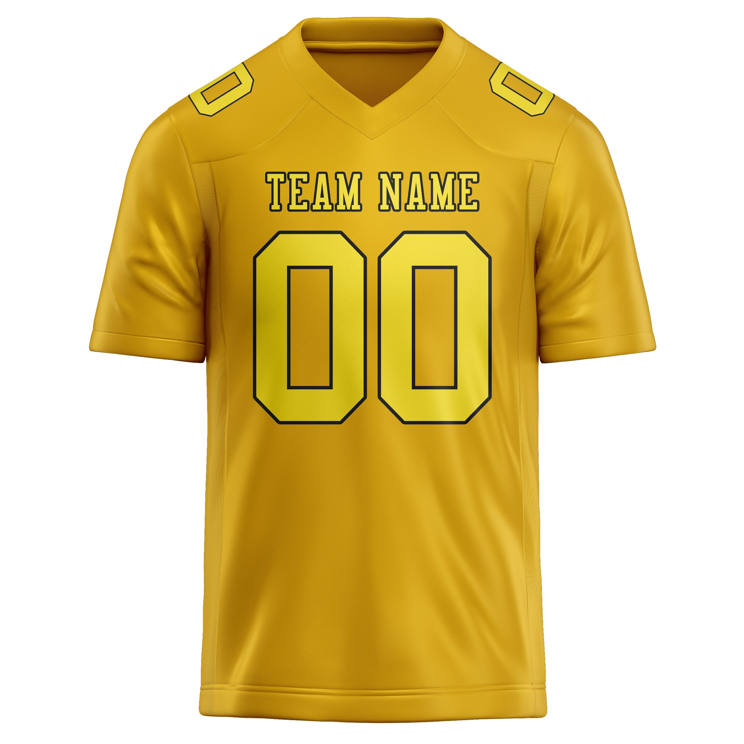 Custom Gold Light Yellow Football Jersey