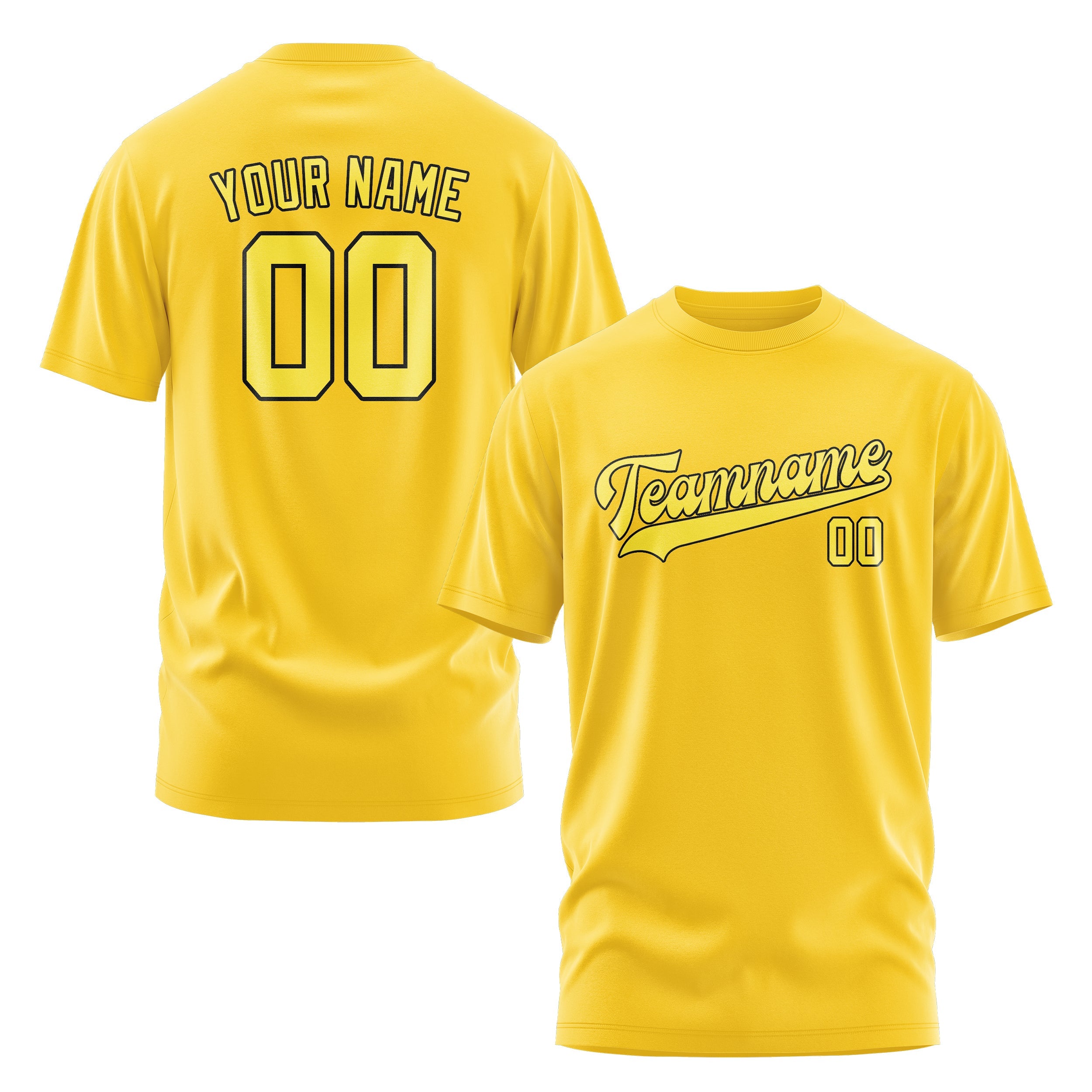 Custom Gold Light Yellow T-Shirt