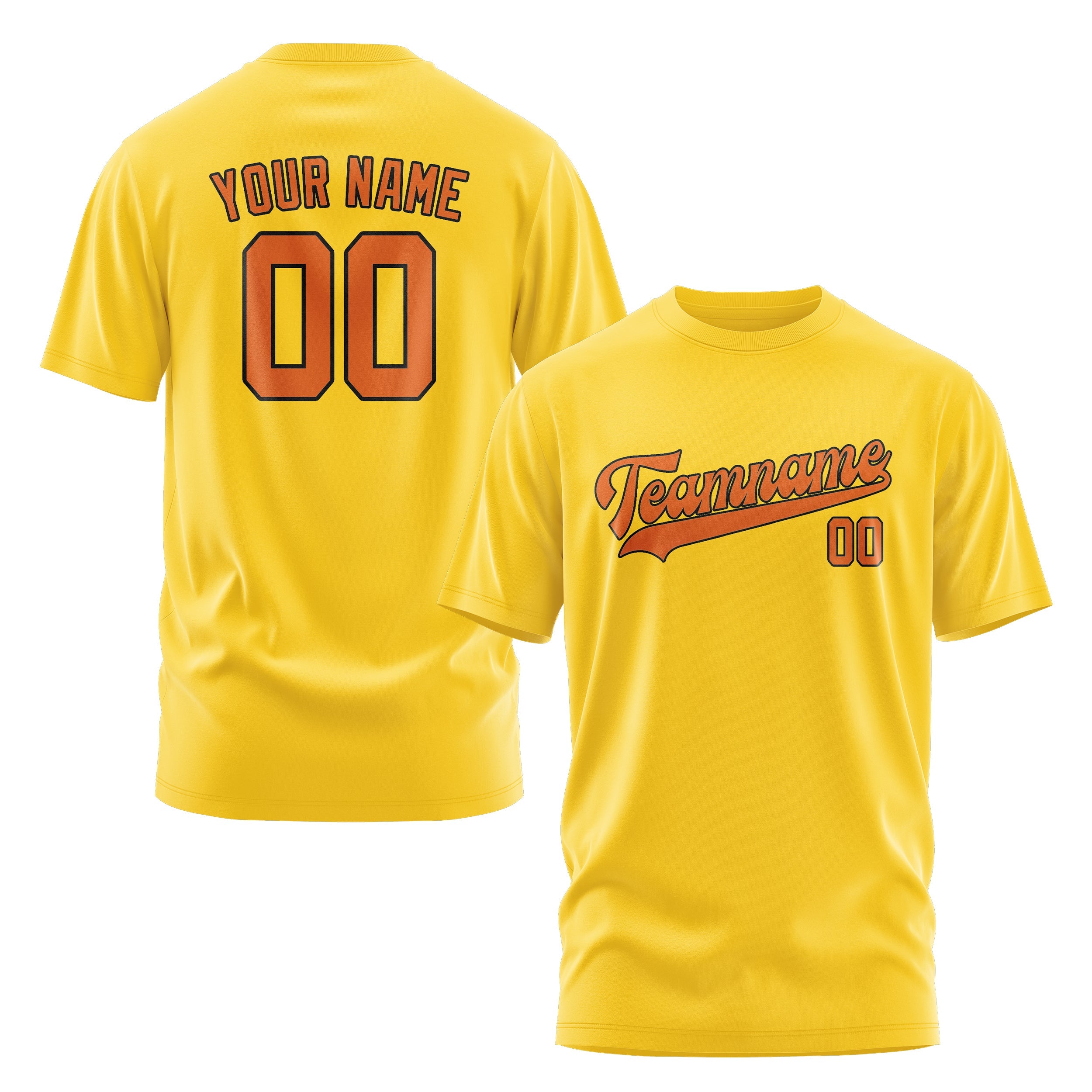 Custom Gold Orange T-Shirt