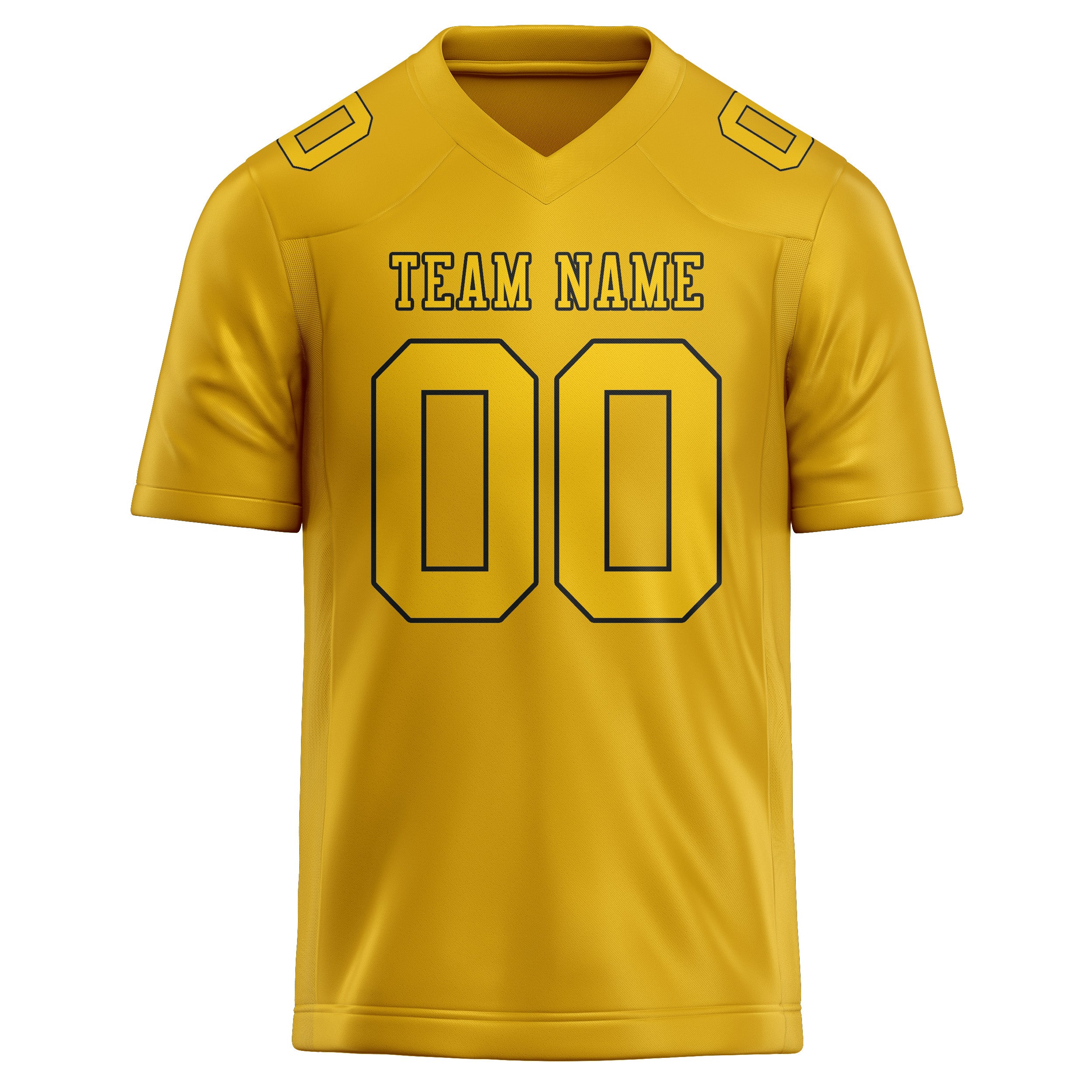 Custom Gold Gold Football Jersey