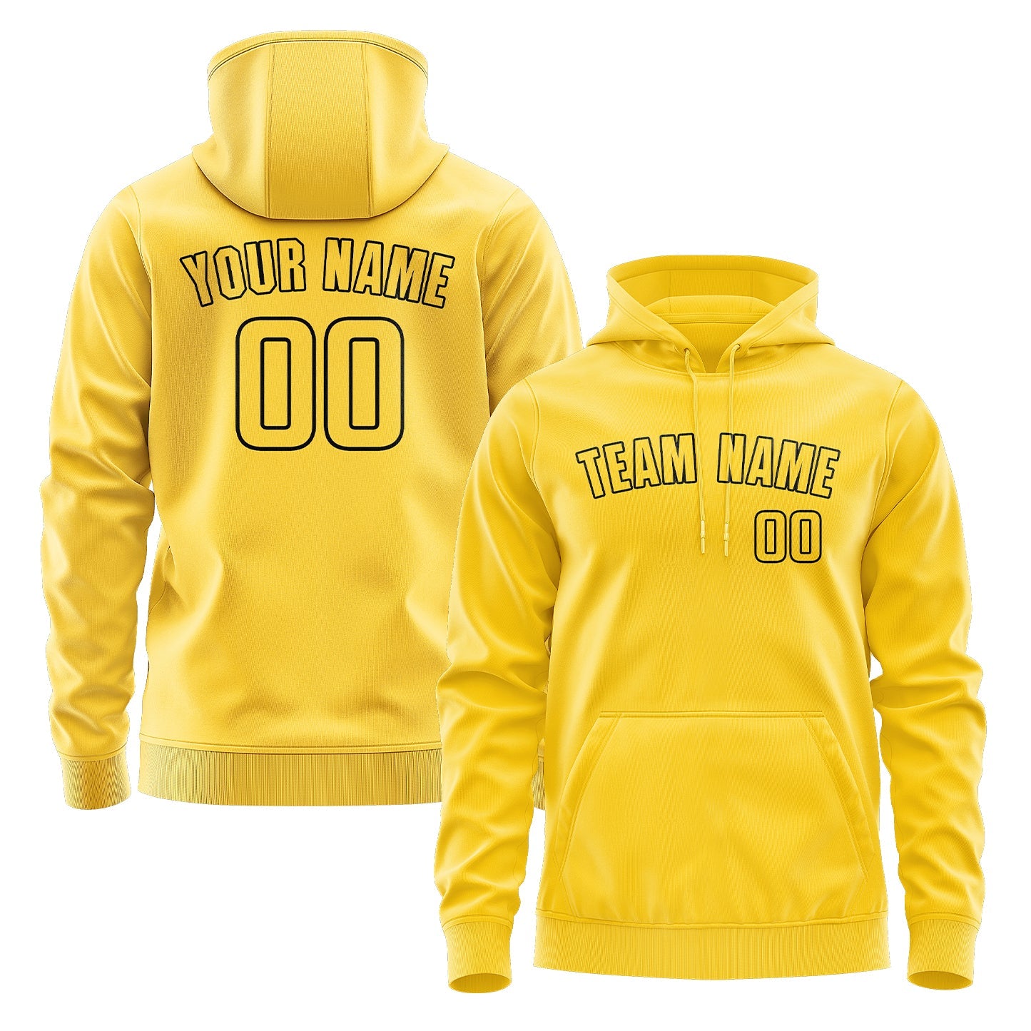 Custom Gold Gold Hoodie