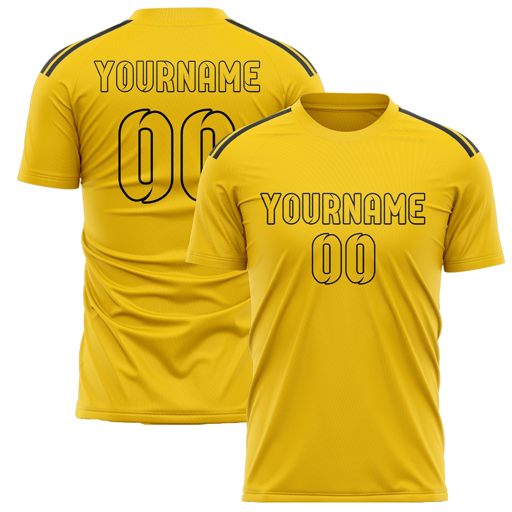 Custom Gold Gold Soccer Jersey